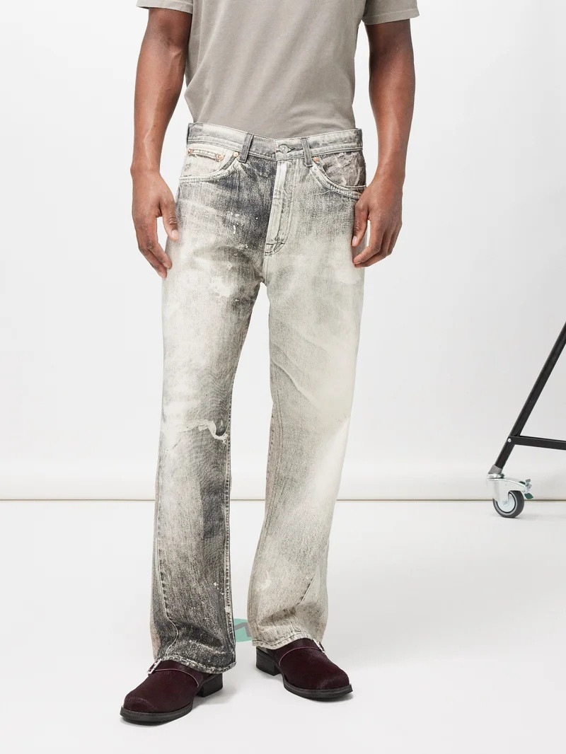 Third Cut Jeans 디지털 인쇄 잉크 검정 1