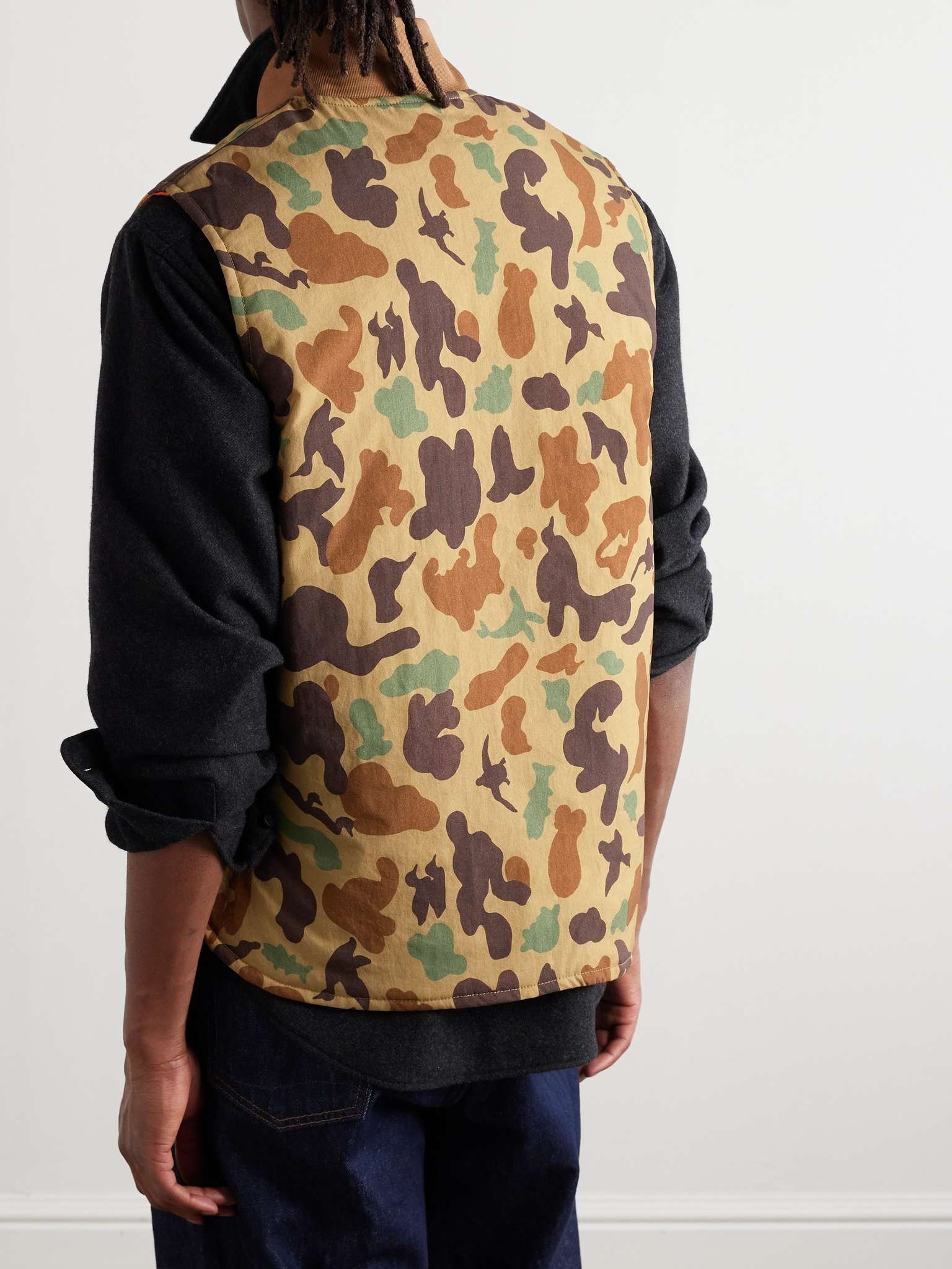Reversible Camouflage-Print Padded Shell Gilet - 3