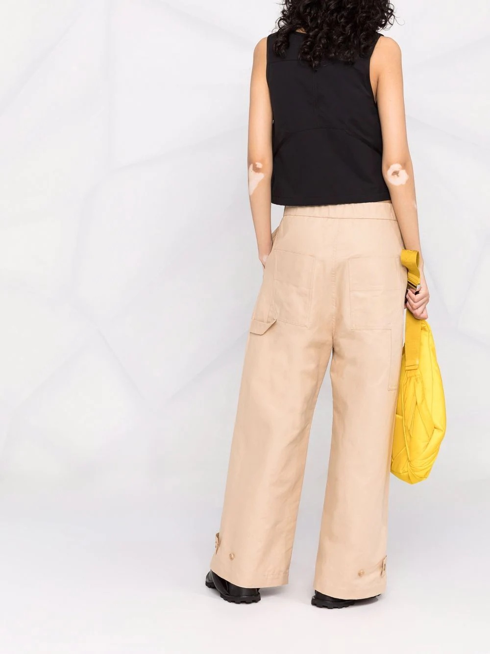 wide-leg cargo trousers - 4