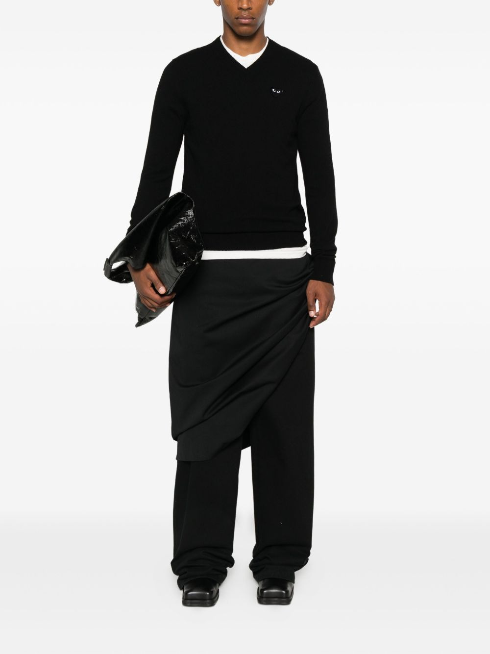 logo-patch sweater - 3