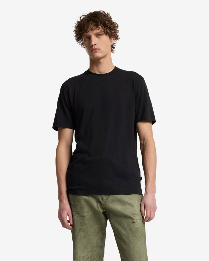 7 For All Mankind Lyocell Crewneck Tee in Black outlook