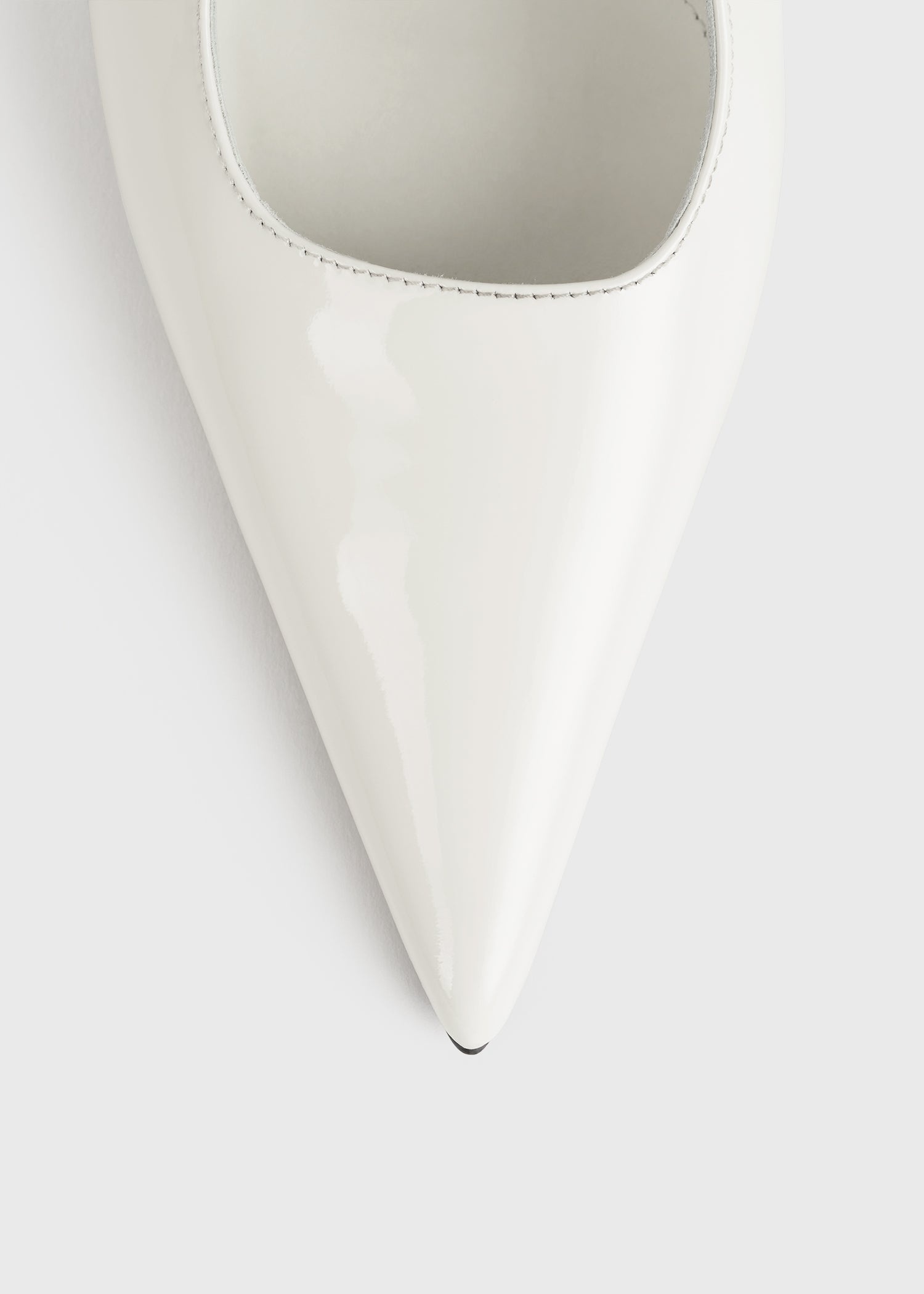 Sharp patent-leather slingbacks off white - 6