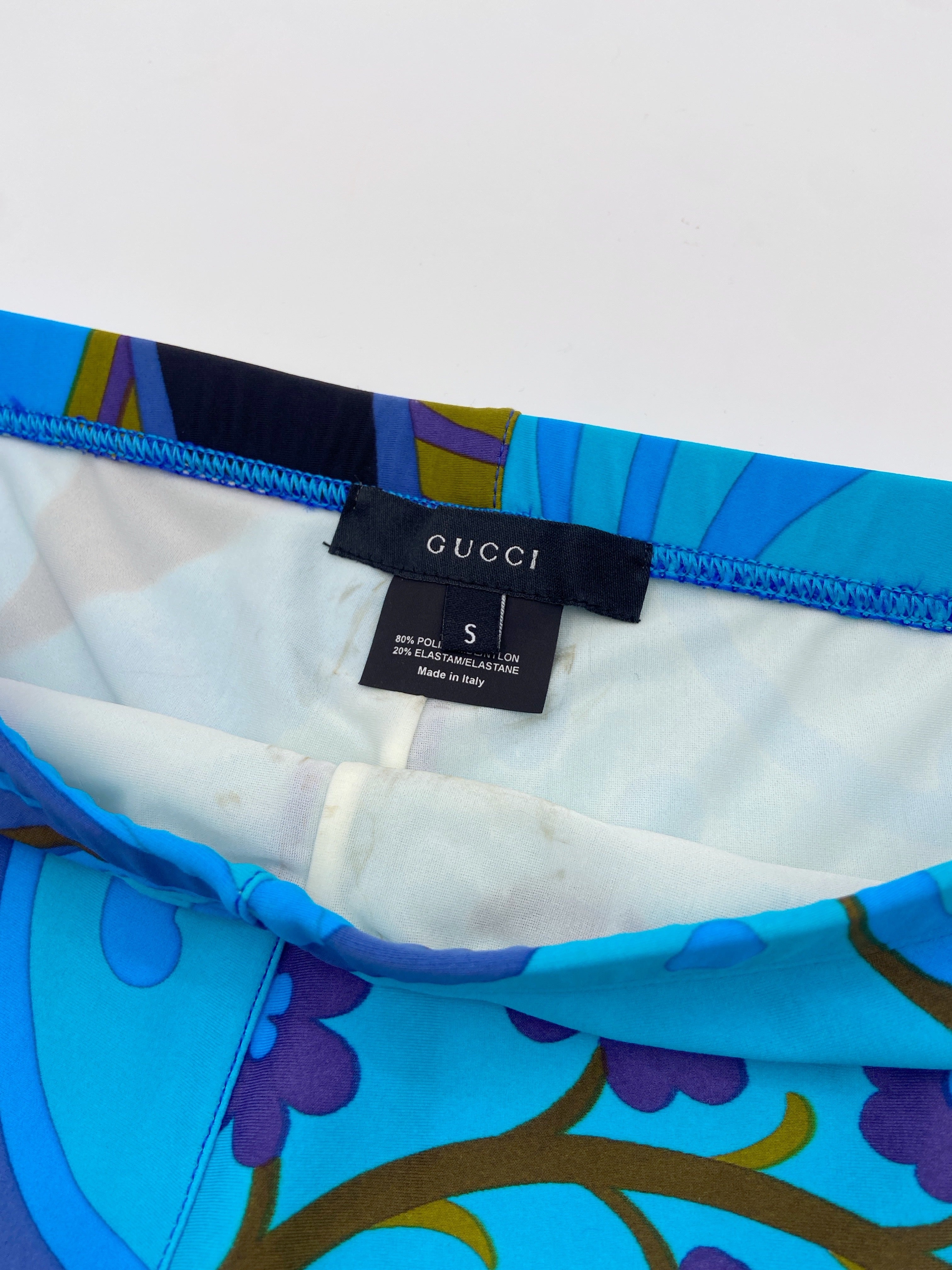 Gucci Spring 1999 Tom Ford Blue Floral Swimming Shorts Briefs S - 16