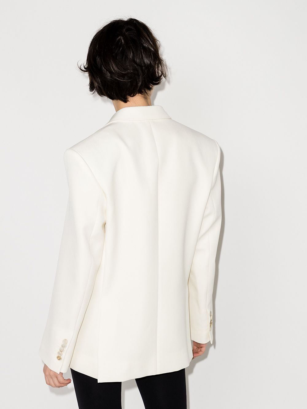 double-breasted wool blazer - 3