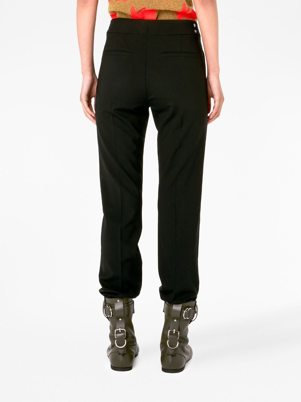padlock-embellished slim-leg trousers - 4