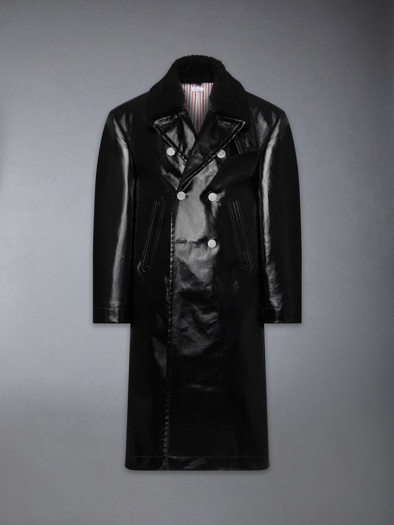 GABARDINE SLICKER OVERSIZED PEACOAT 1
