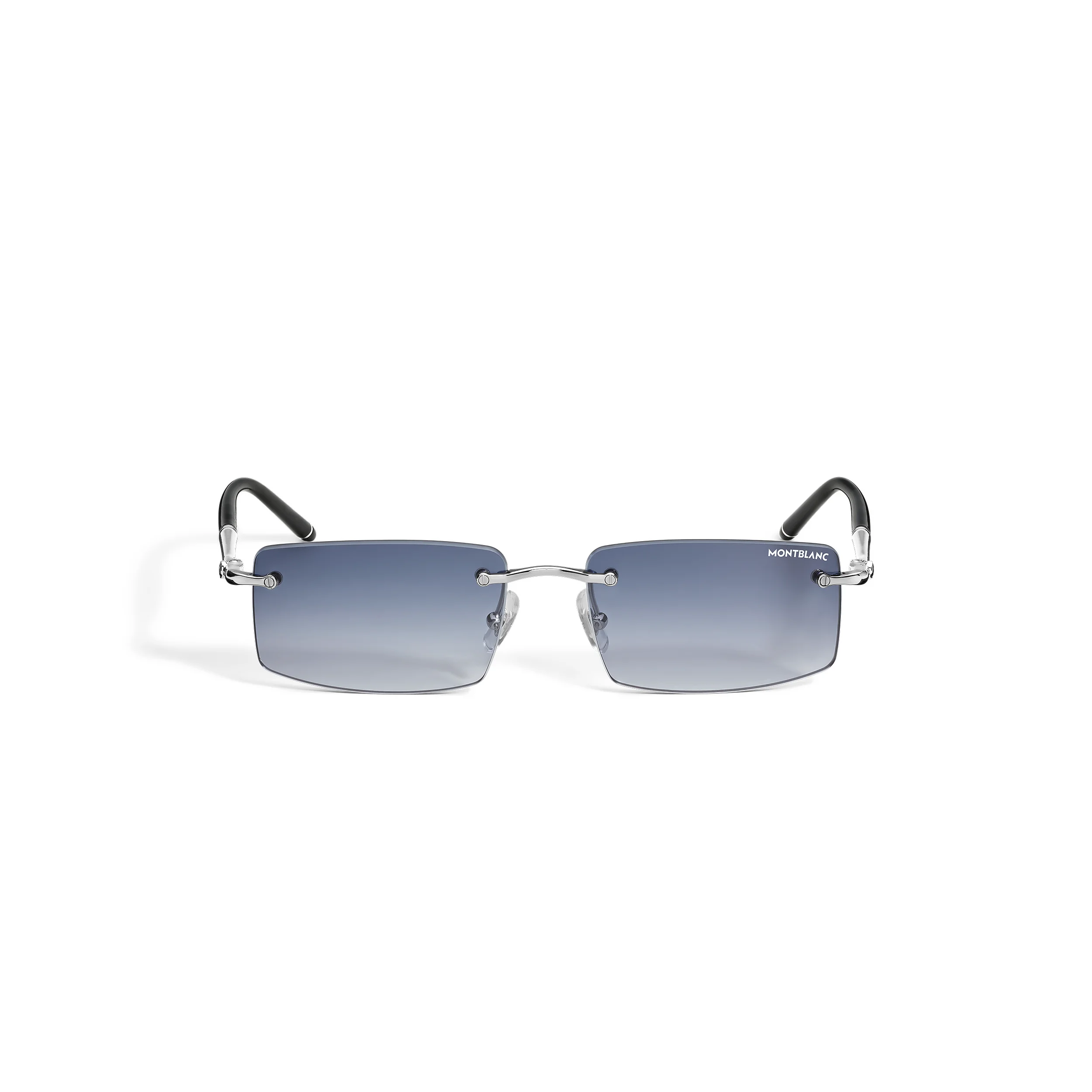 RECTANGULAR SUNGLASSES WITH SILVER COL METAL FRAME - 1