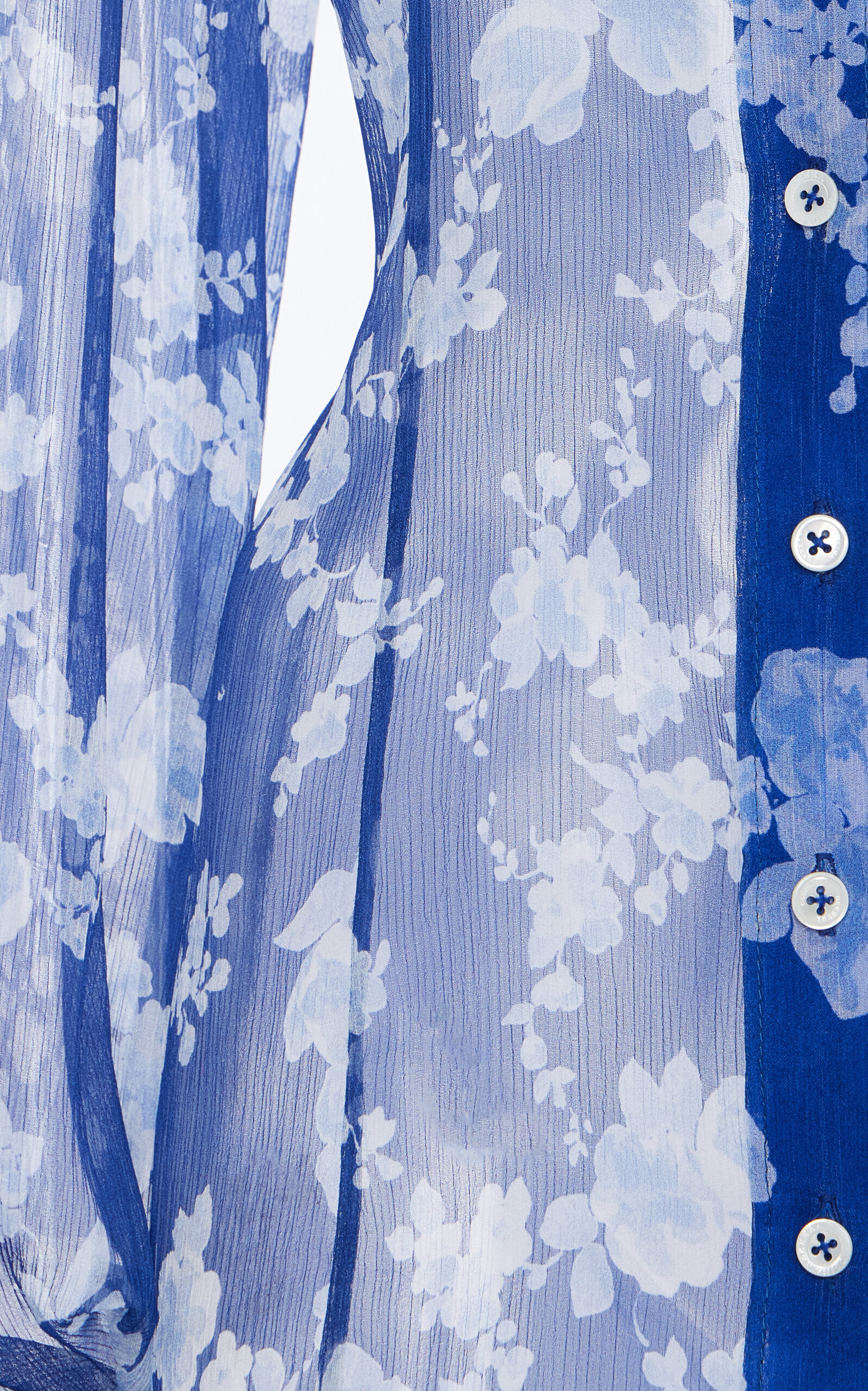 Silk Chiffon Shirt white - 4
