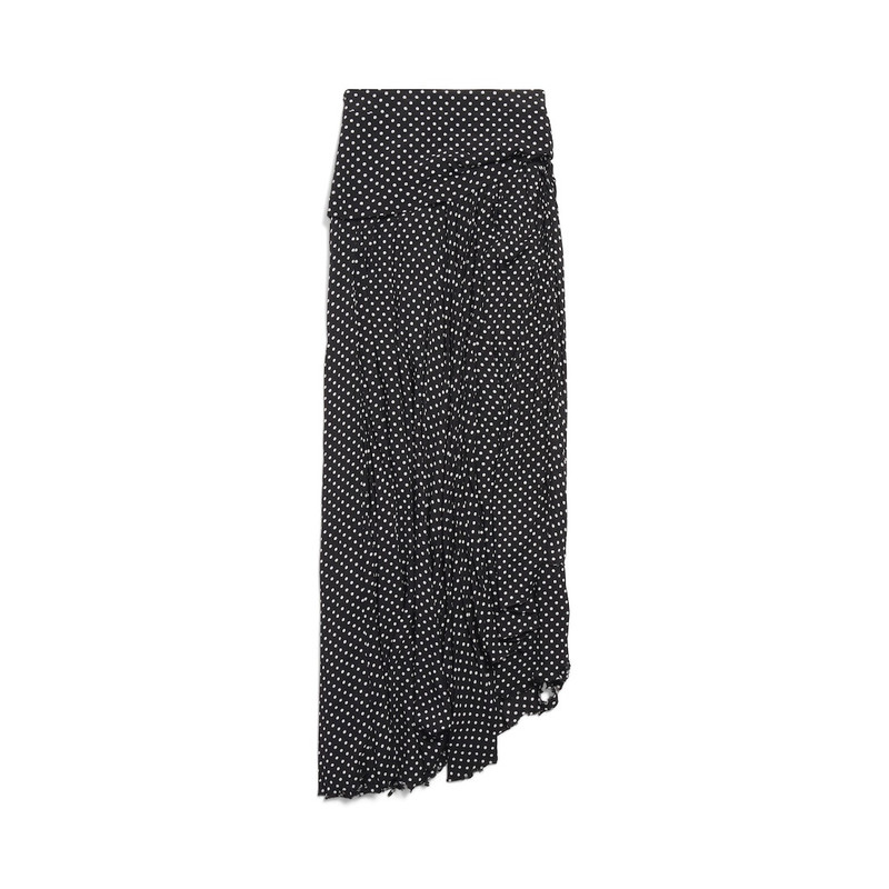 Women's Tucked-in Maxi Skirt in Black/ecru 1