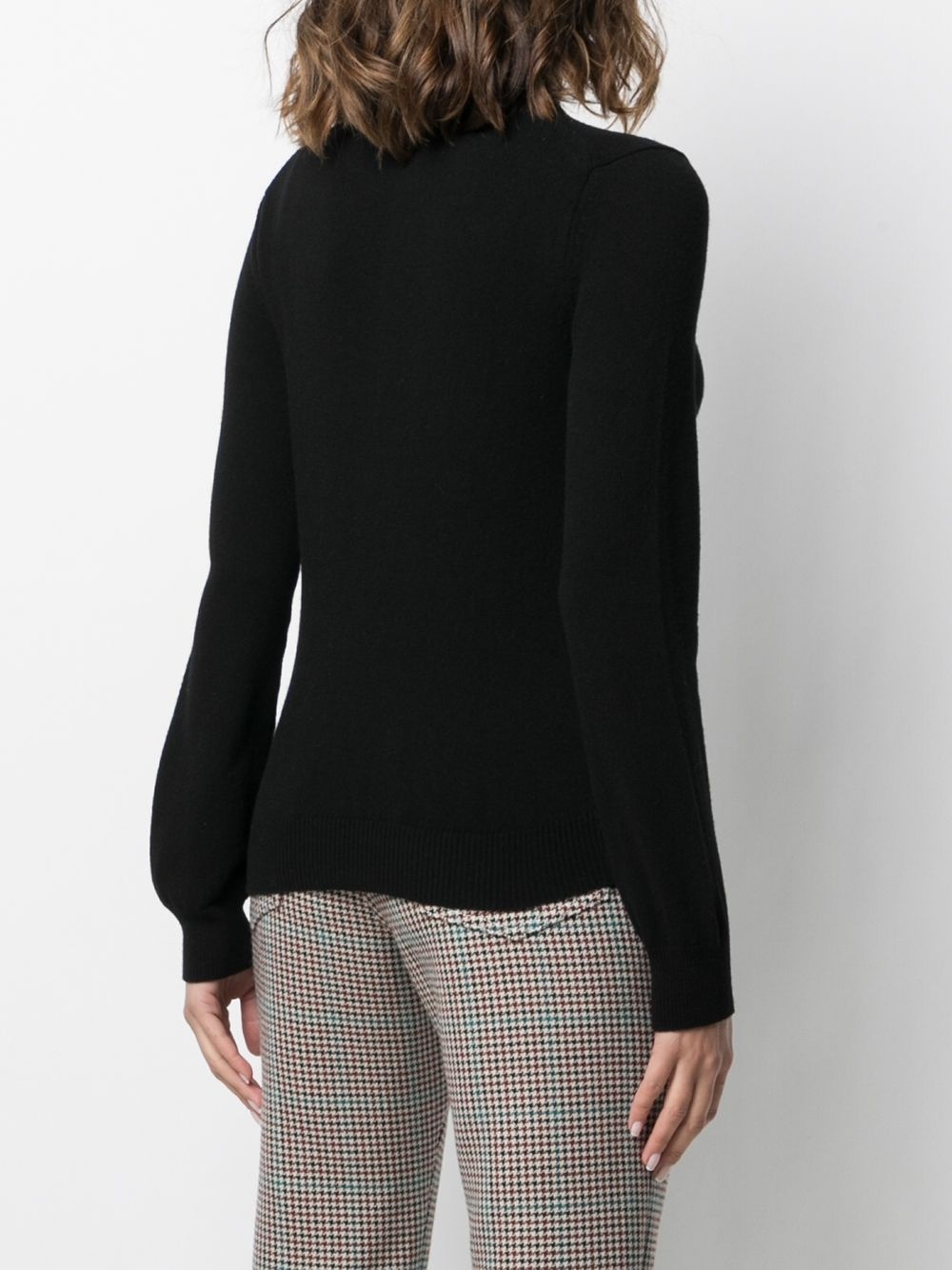 overlapping heart wool cardigan - 4
