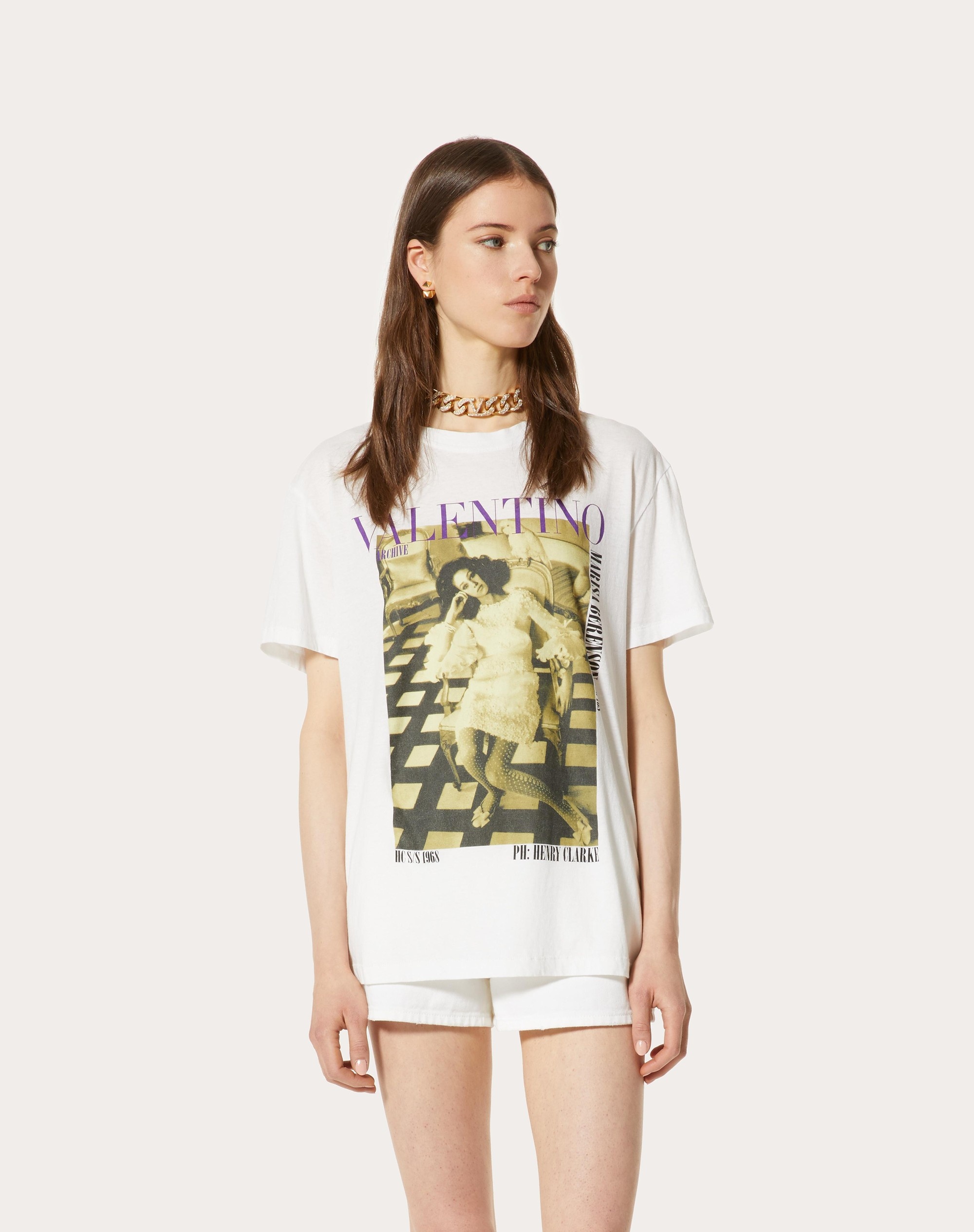 JERSEY T-SHIRT WITH VALENTINO ARCHIVE 1968 PRINT - 3