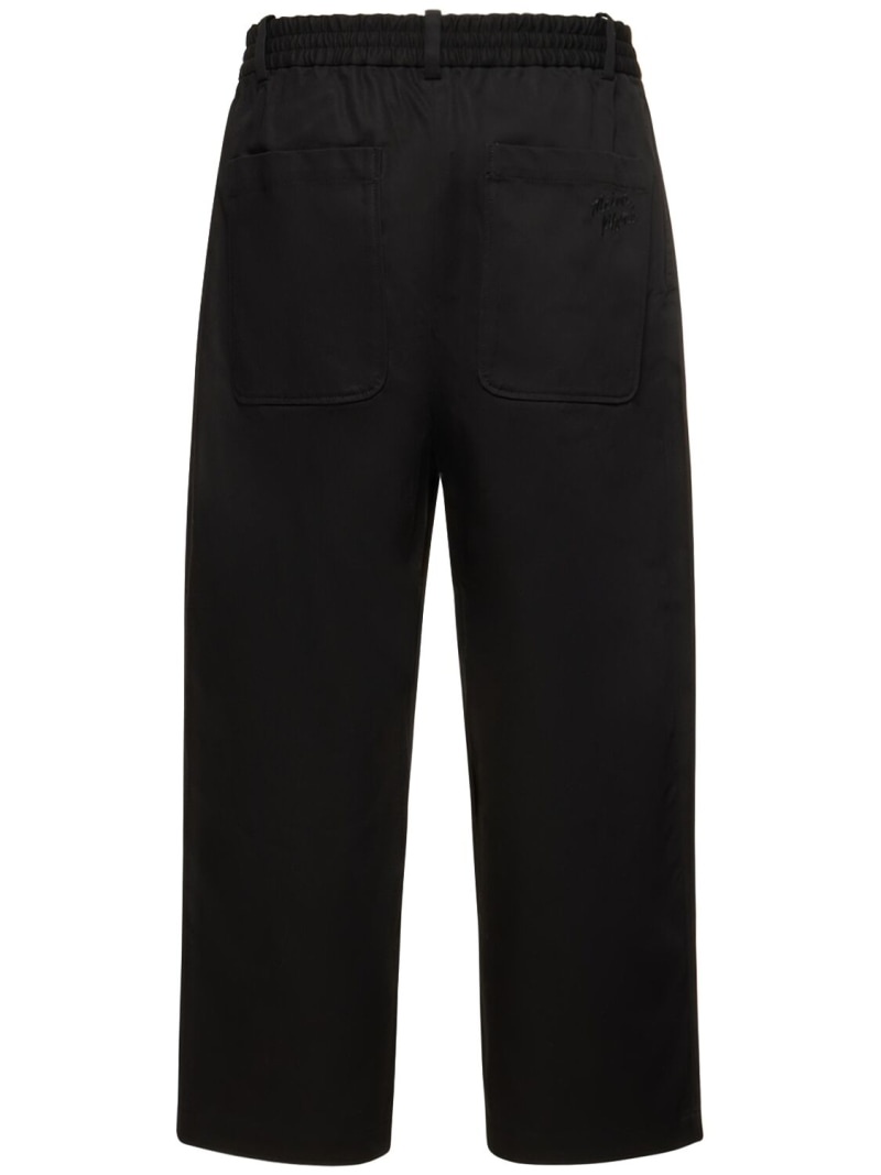 Cropped pleated cotton chino pants - 5
