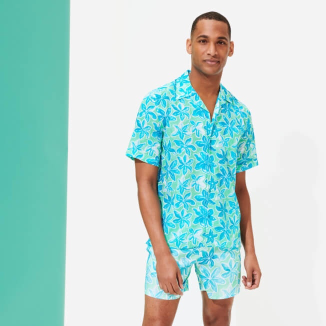 Men Bowling Shirt Linen and Cotton 1993 Raiatea - 3