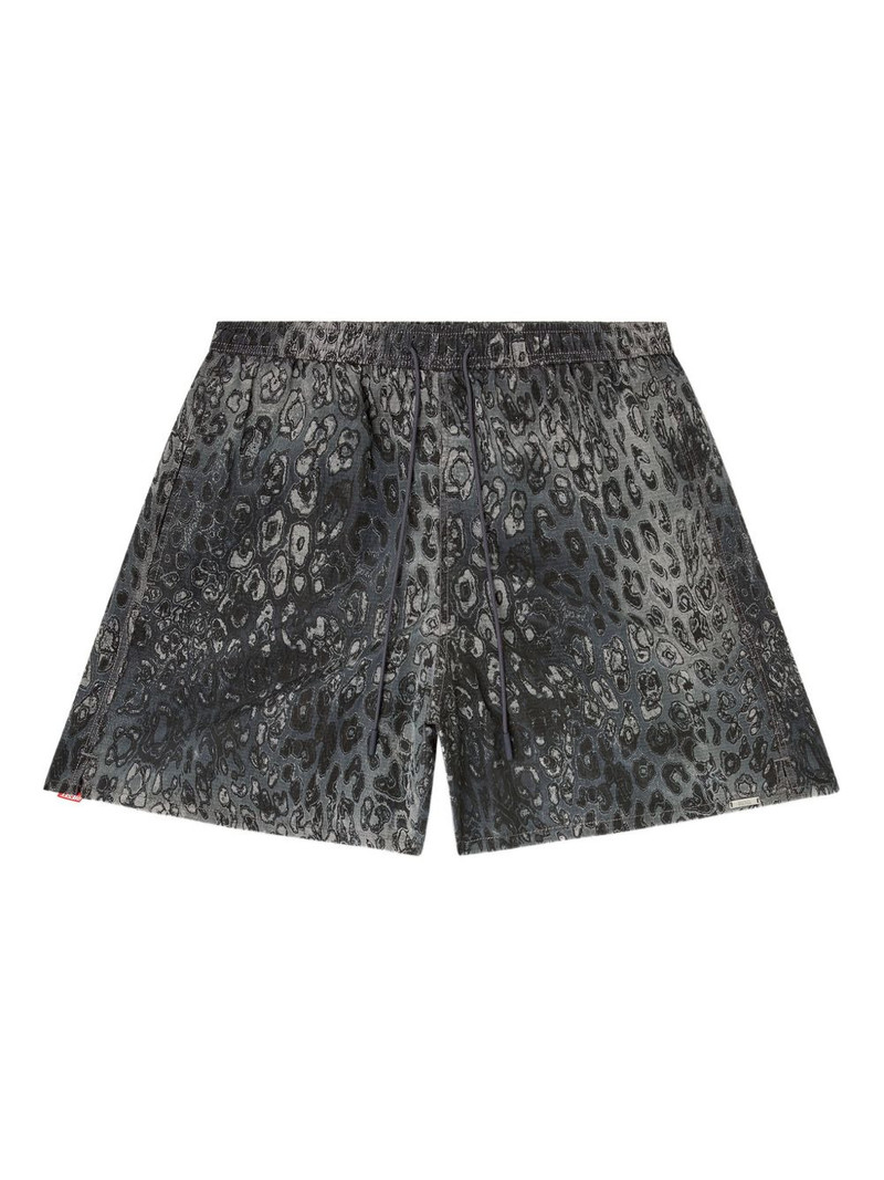 animal-print drawstring swim shorts 1