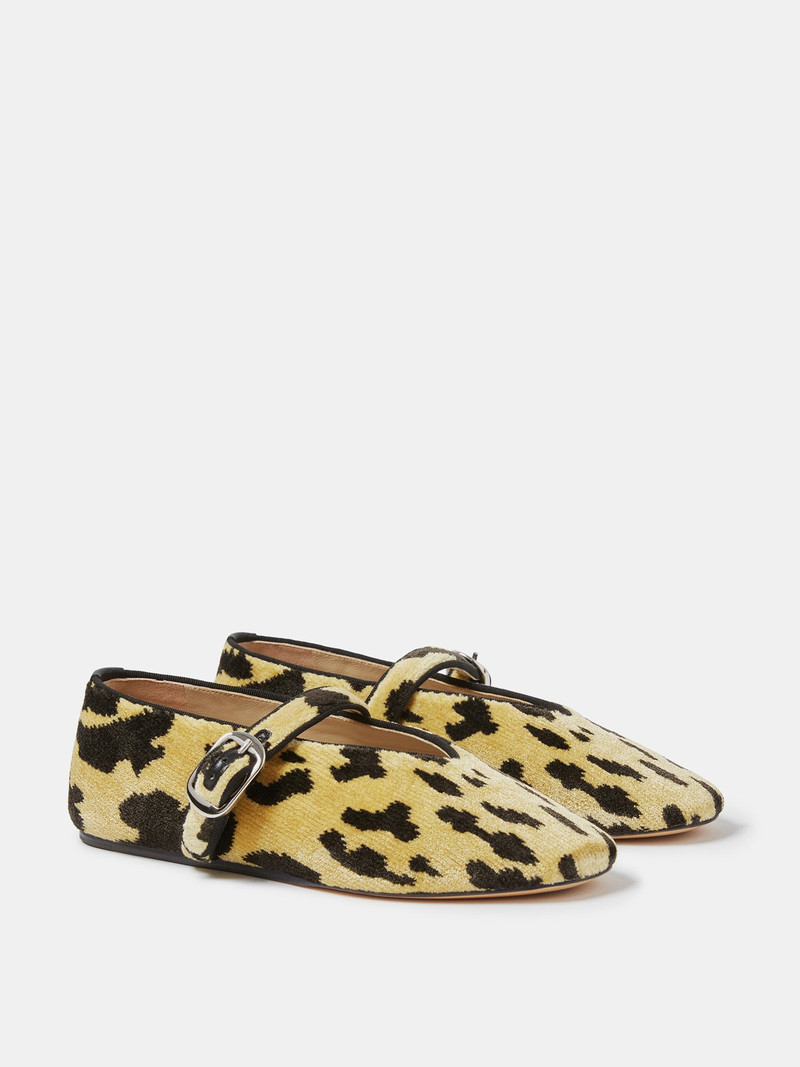 LE MONDE BÉRYL Stella Slipper / Leopard Bevilacqua Velvet outlook