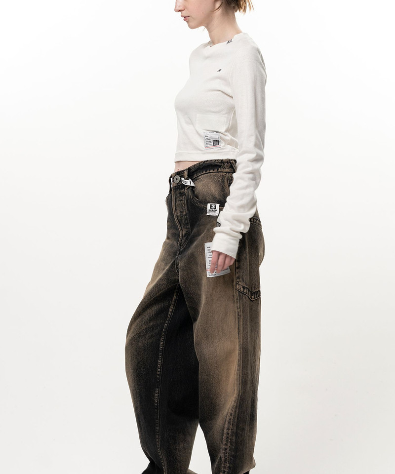 V-Neck Cropped Long Sleeve T-Shirt 6
