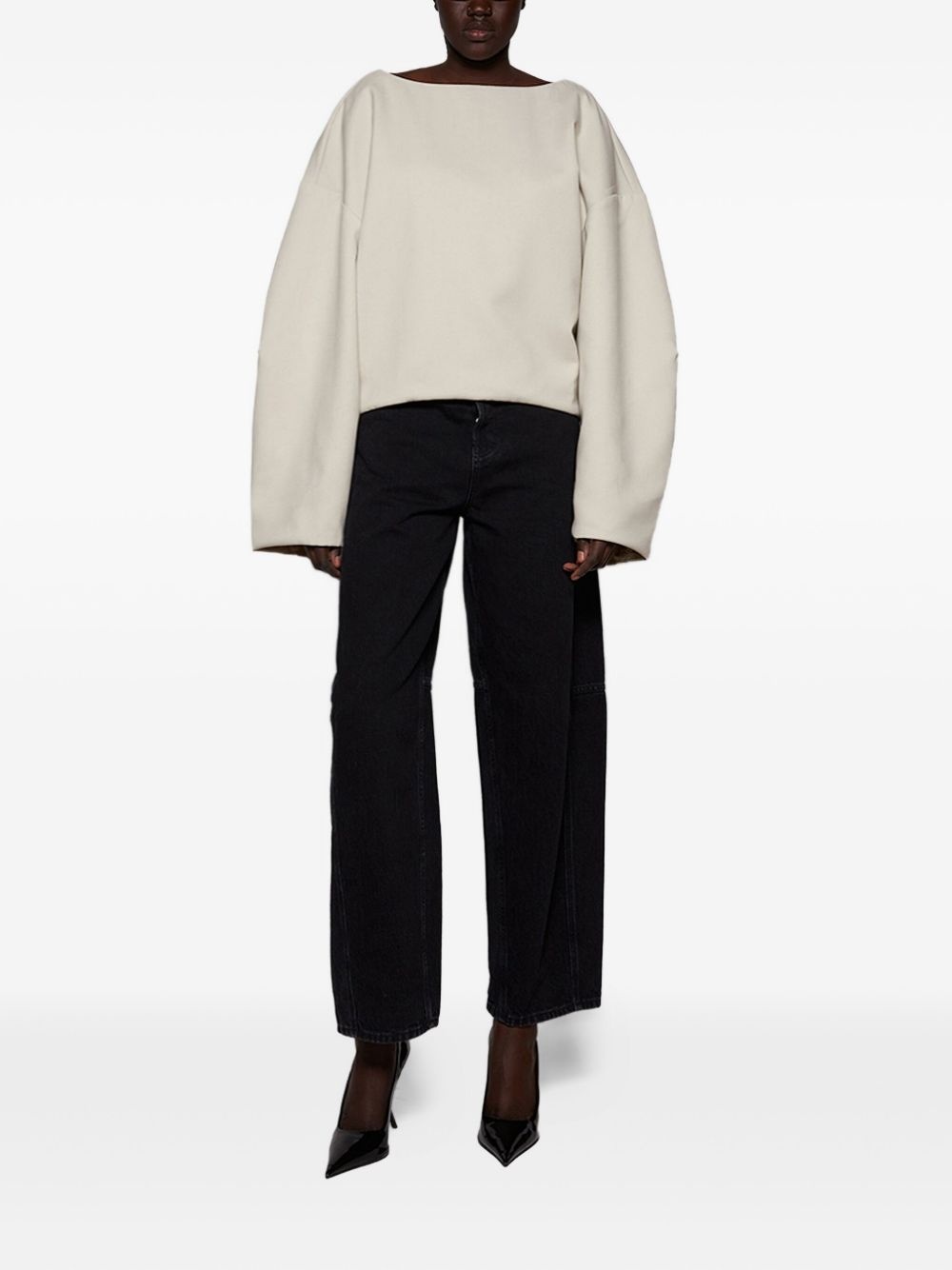 boat-neck sweatshirt - 2