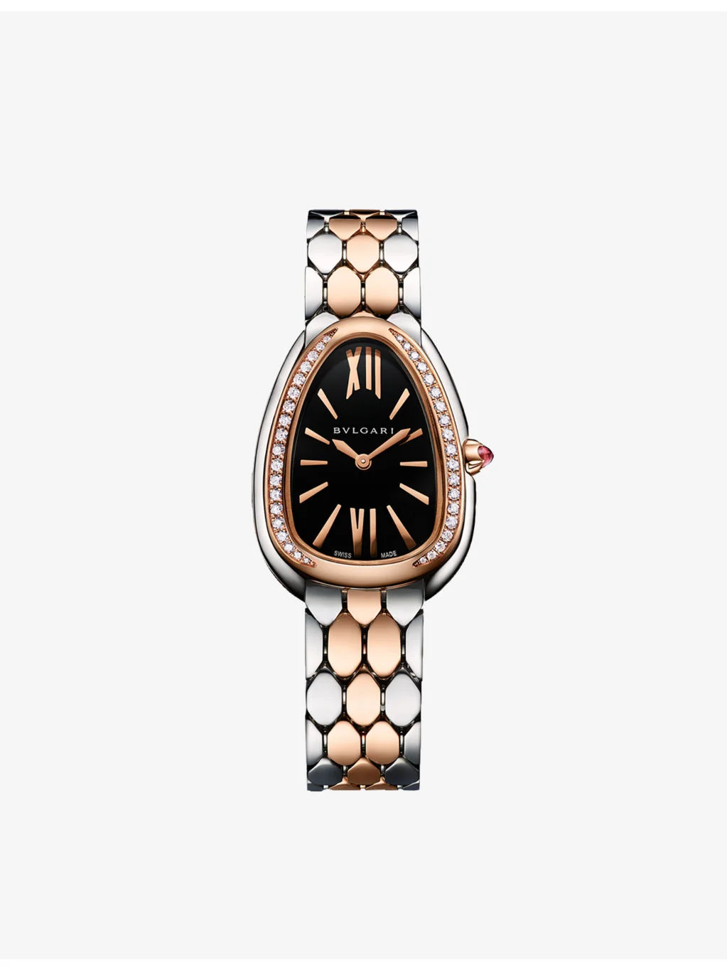 103450 Serpenti Seduttori 18ct rose-gold, stainless-steel and diamond quartz watch - 1