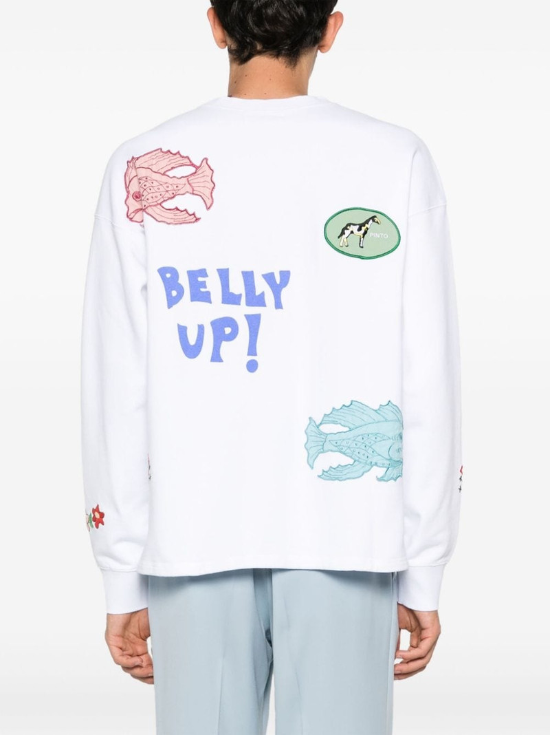 patch-detail cotton sweatshirt 4