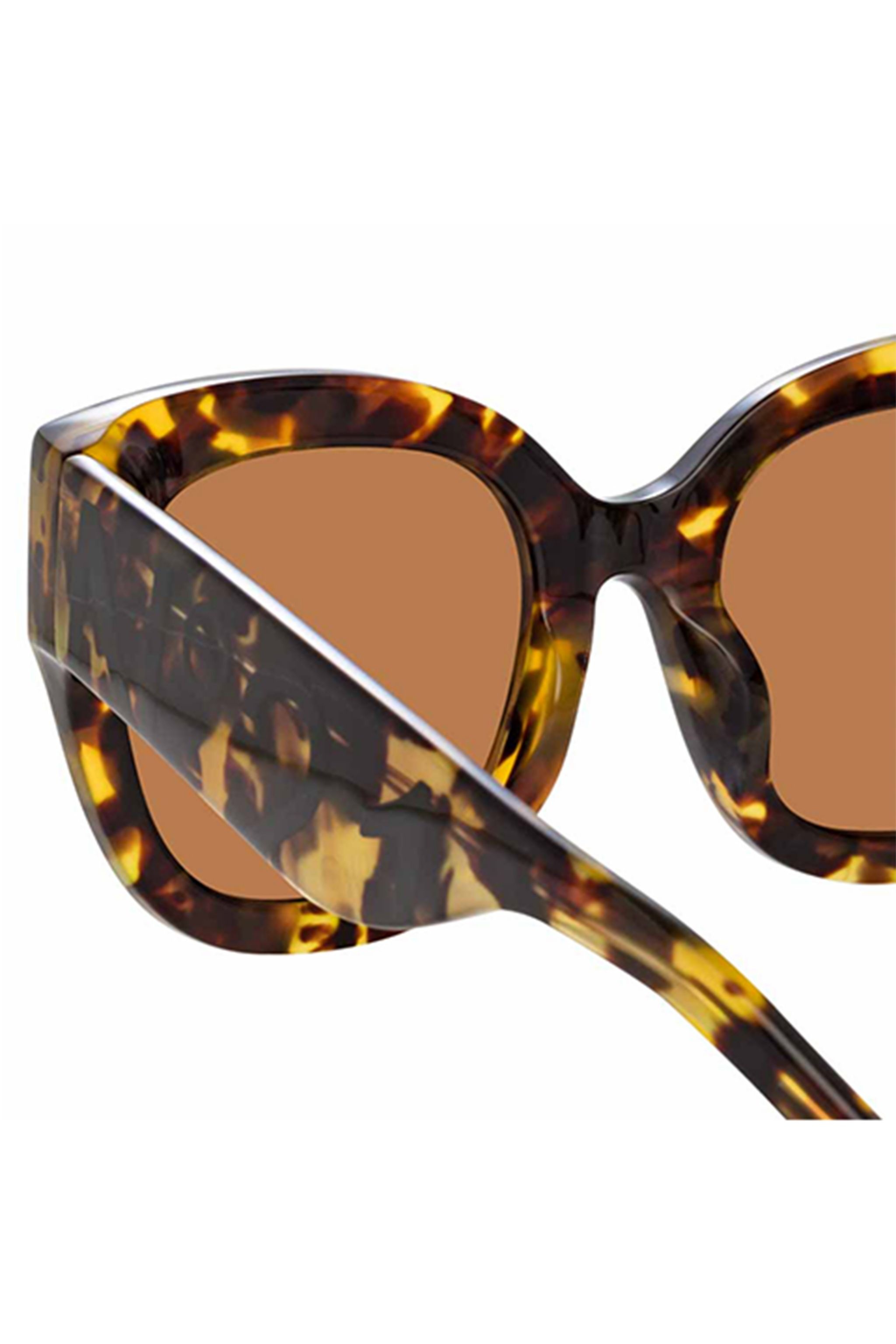 TORTOISESHELL LOGO SUNGLASSES - 4