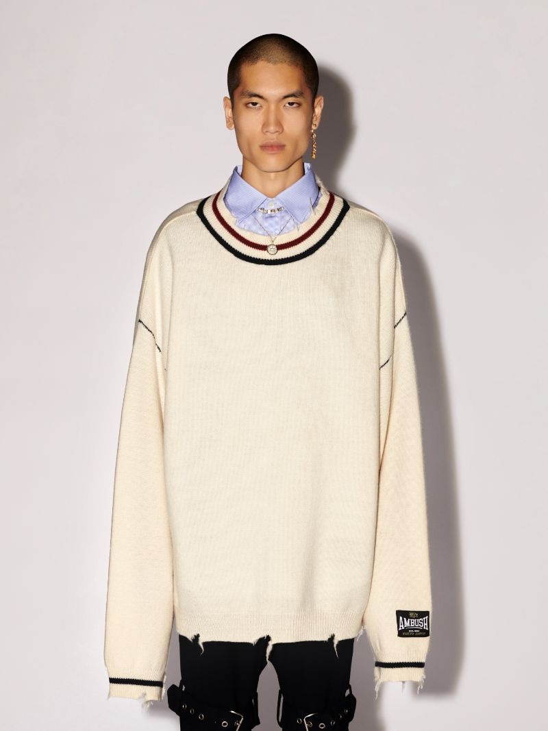 Rib Knit Crewneck - 2