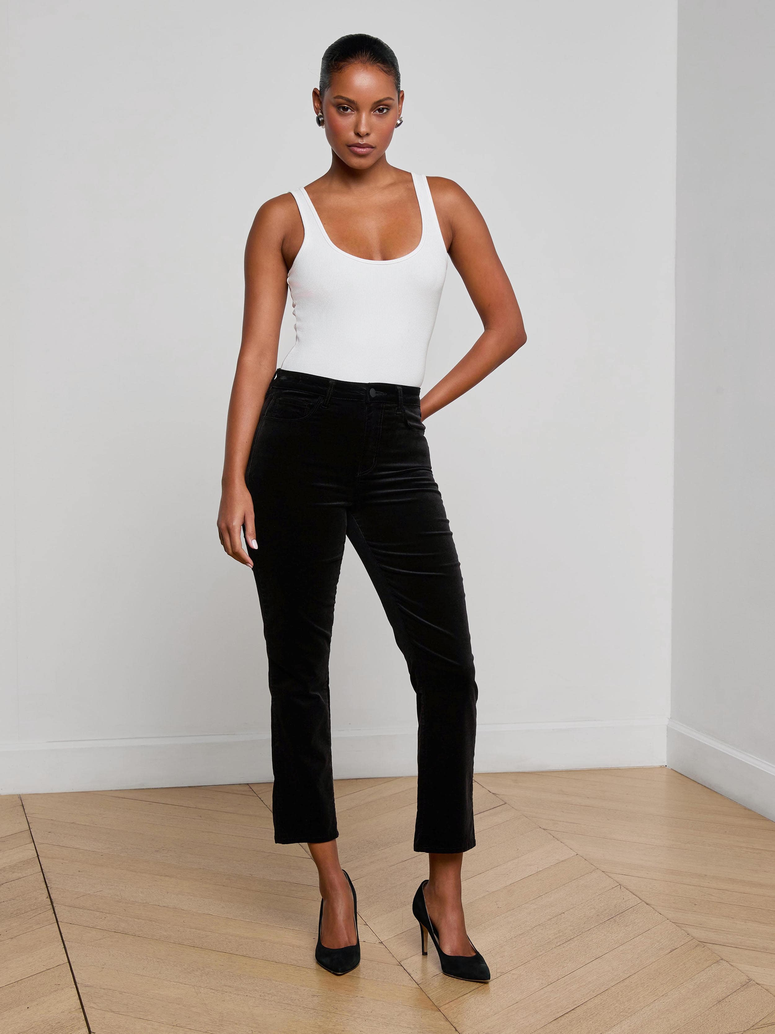 Celestia Velvet Slim-Leg Jean - 2