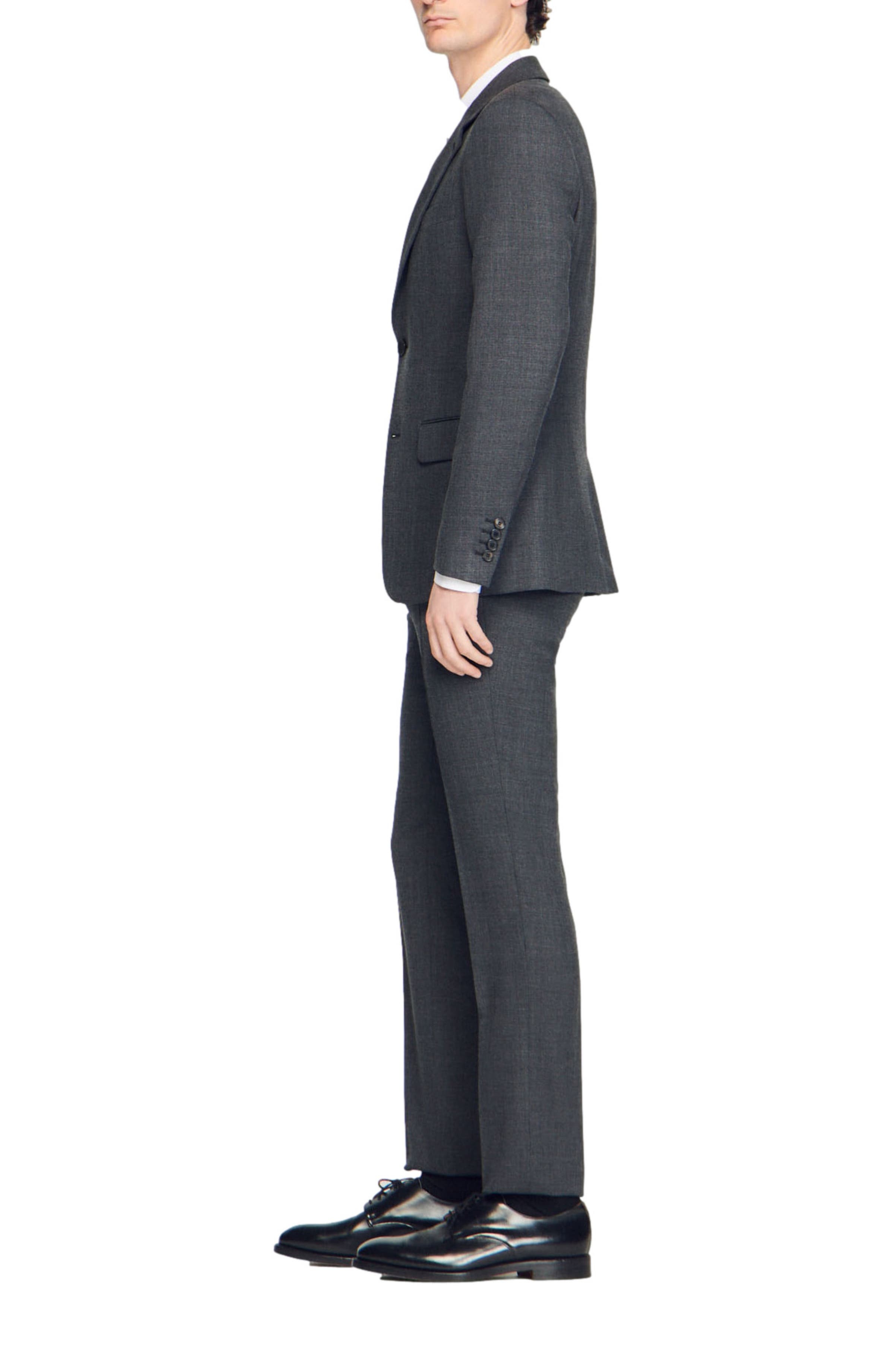 SANDRO Wool suit jacket in Mocked Grey at Nordstrom - 3
