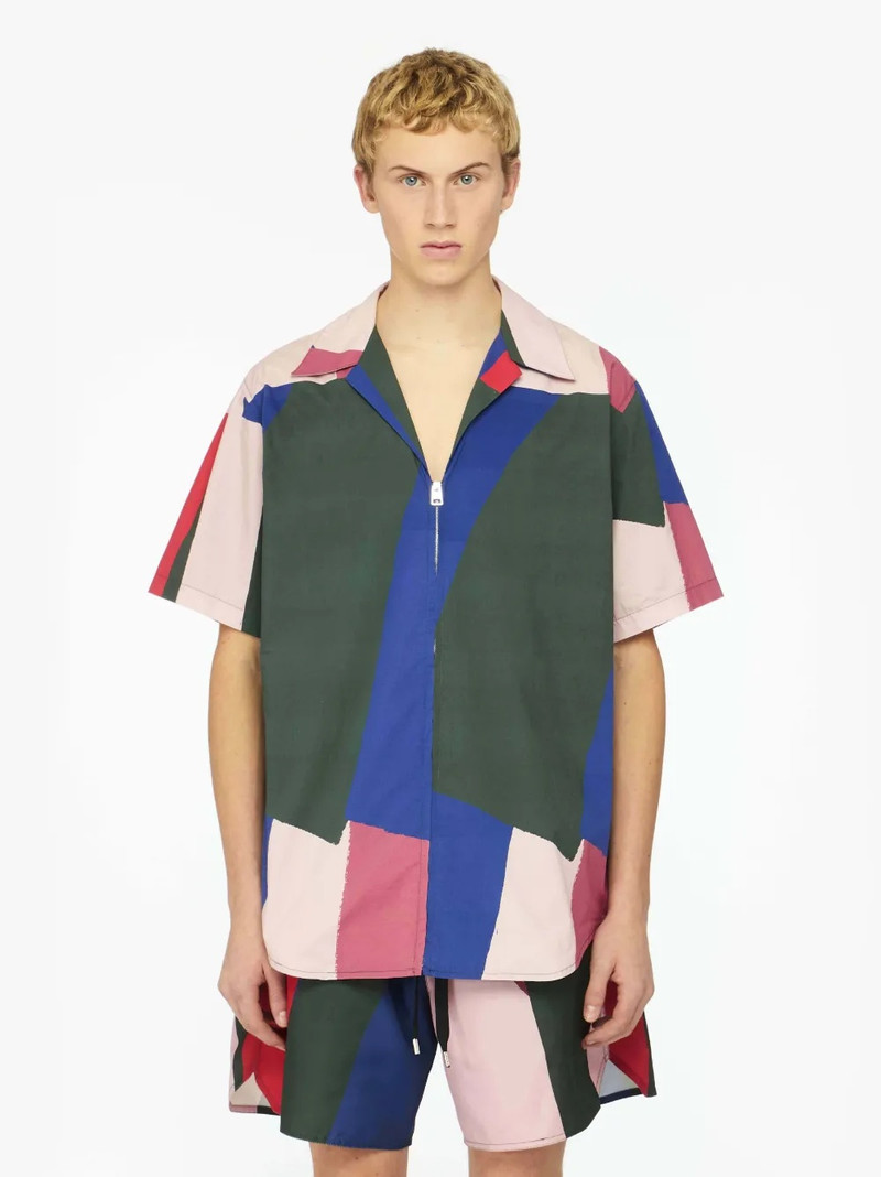 JW Anderson SHORT SLEEVE PRINTED SHIRT WITH ZIP outlook