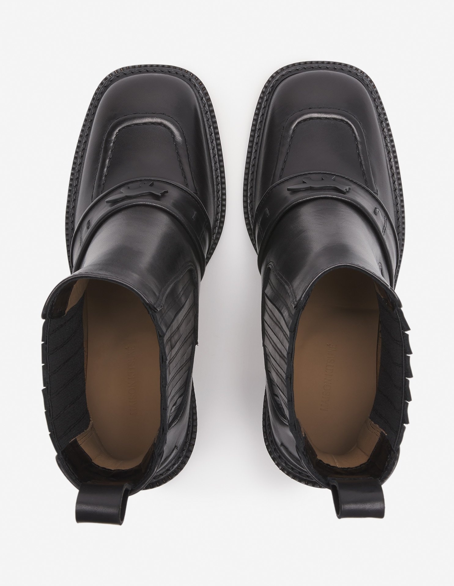 LEATHER LOAFER BOOTS - 6