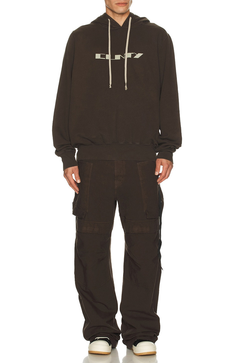 Rick Owens DRKSHDW Oversized Hoodie in Scab outlook