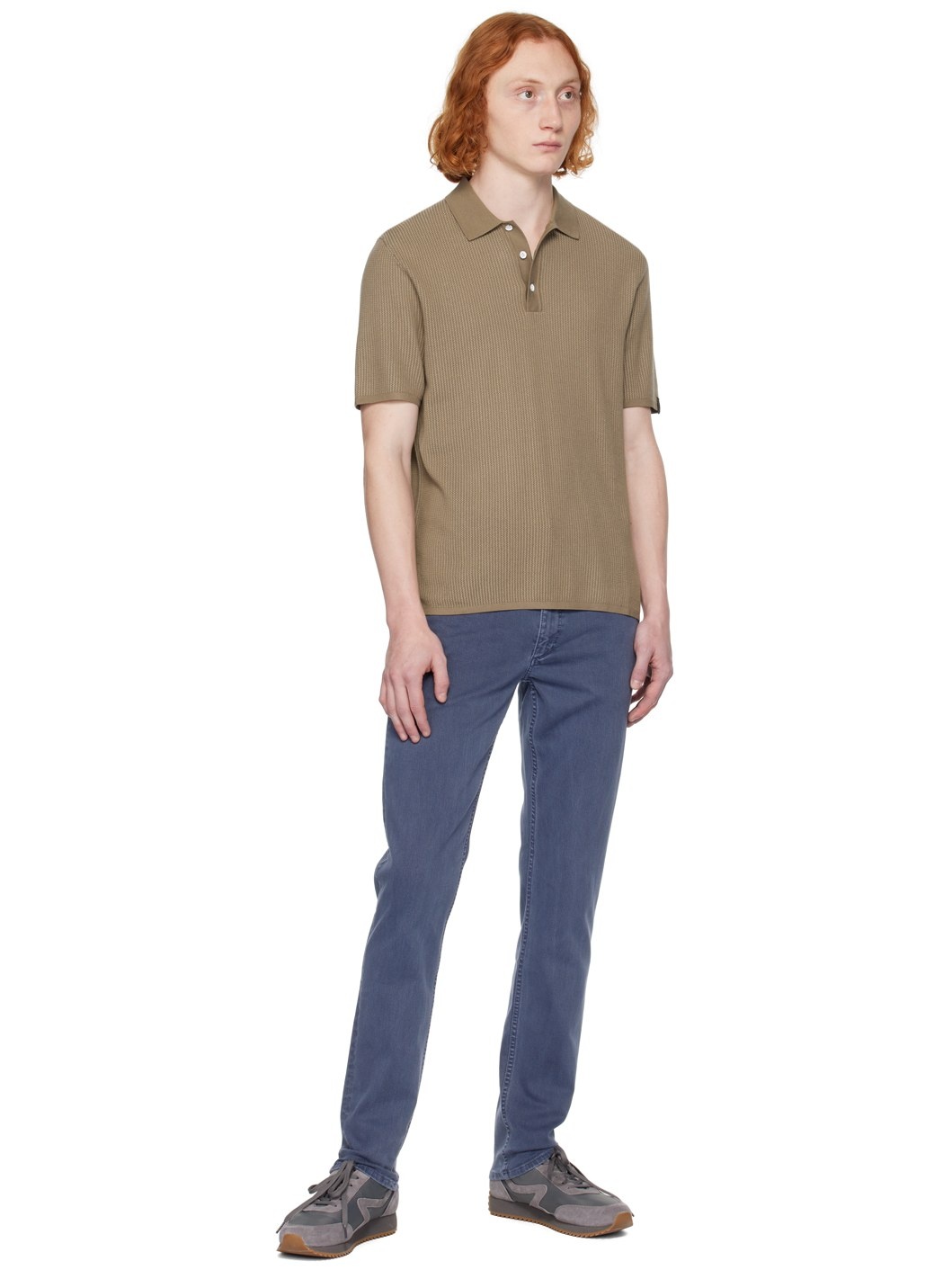 Taupe Harvey Polo - 4