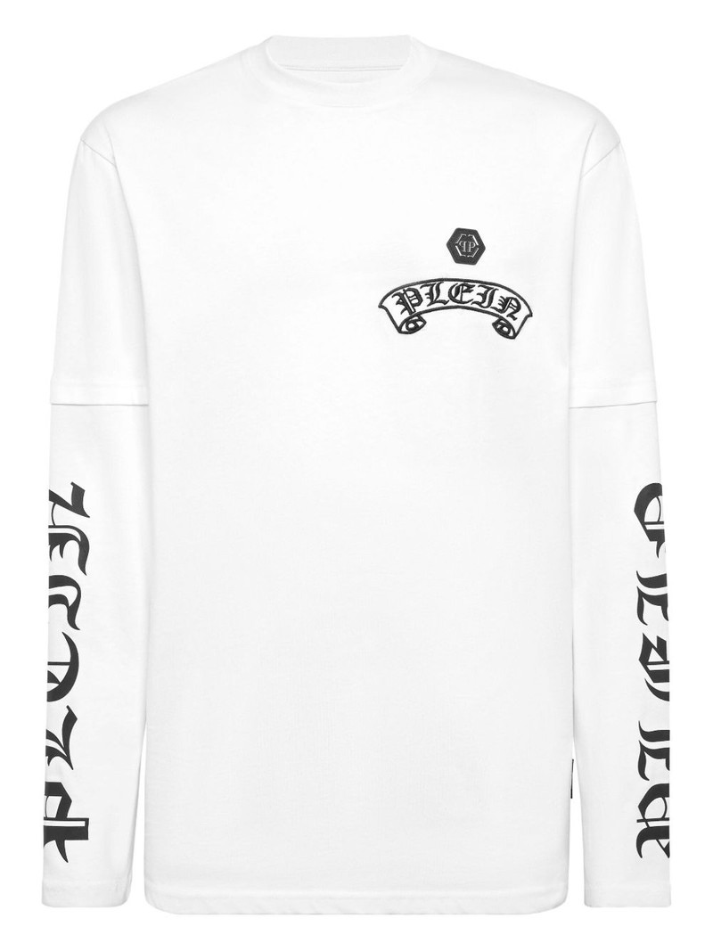 logo-print long-sleeve T-shirt 1