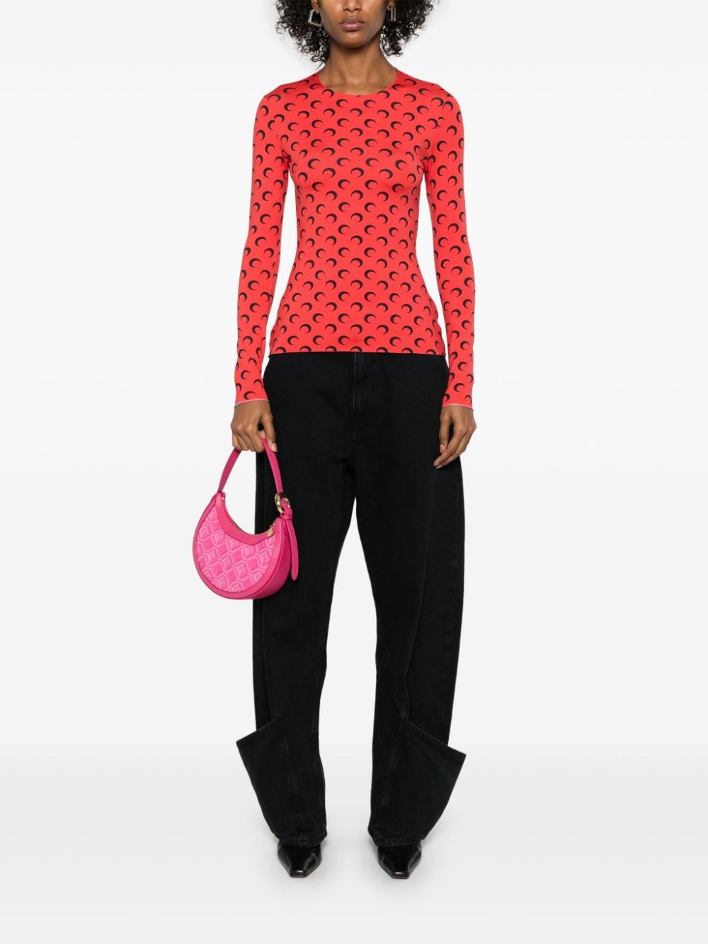 Moonogram-pattern top - 2