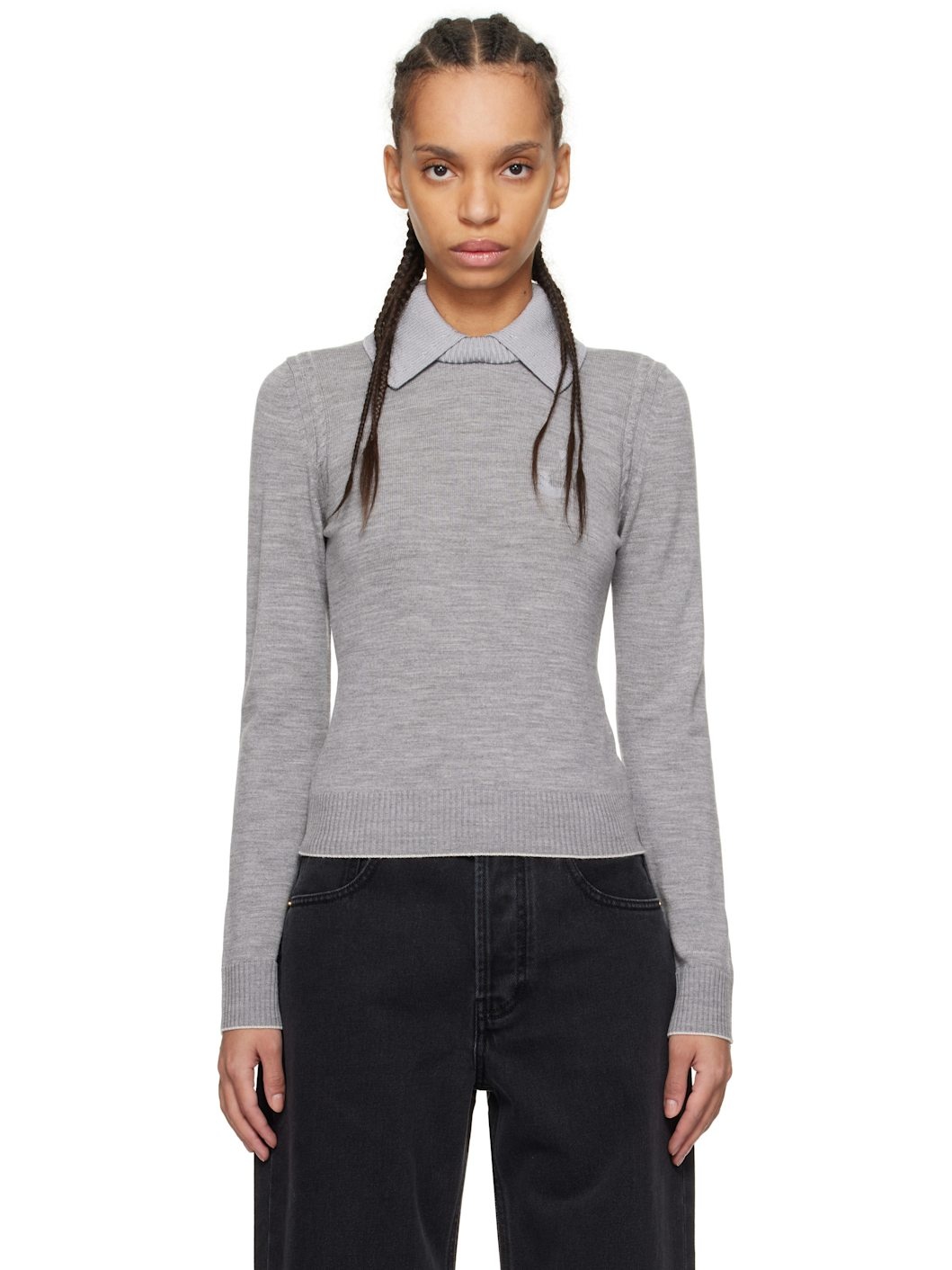 Gray 'The Tricot knit' Polo - 1