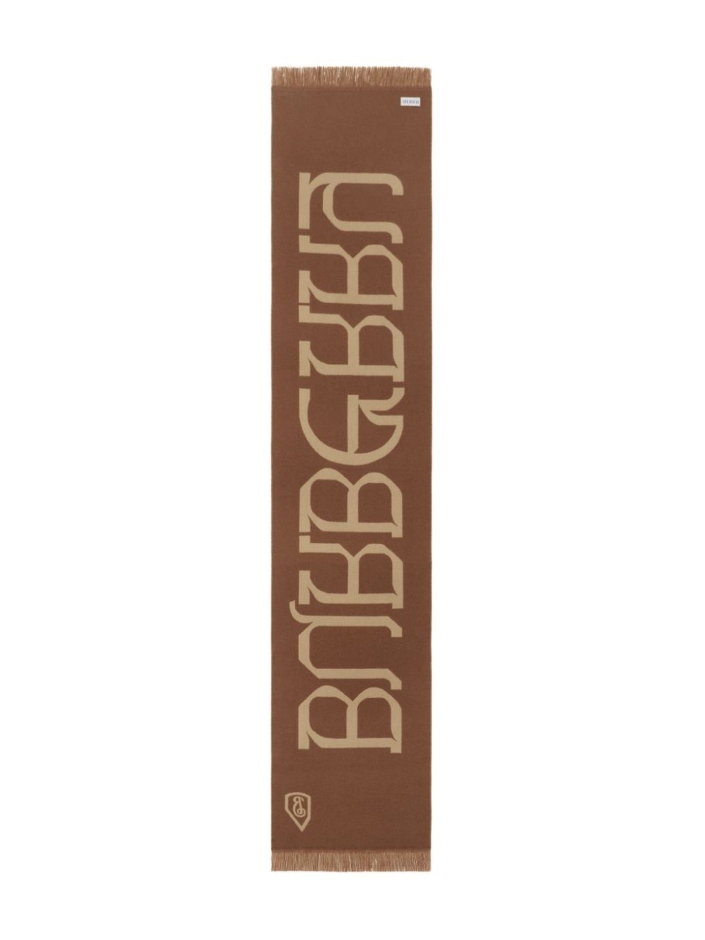 logo wool scarf - 2