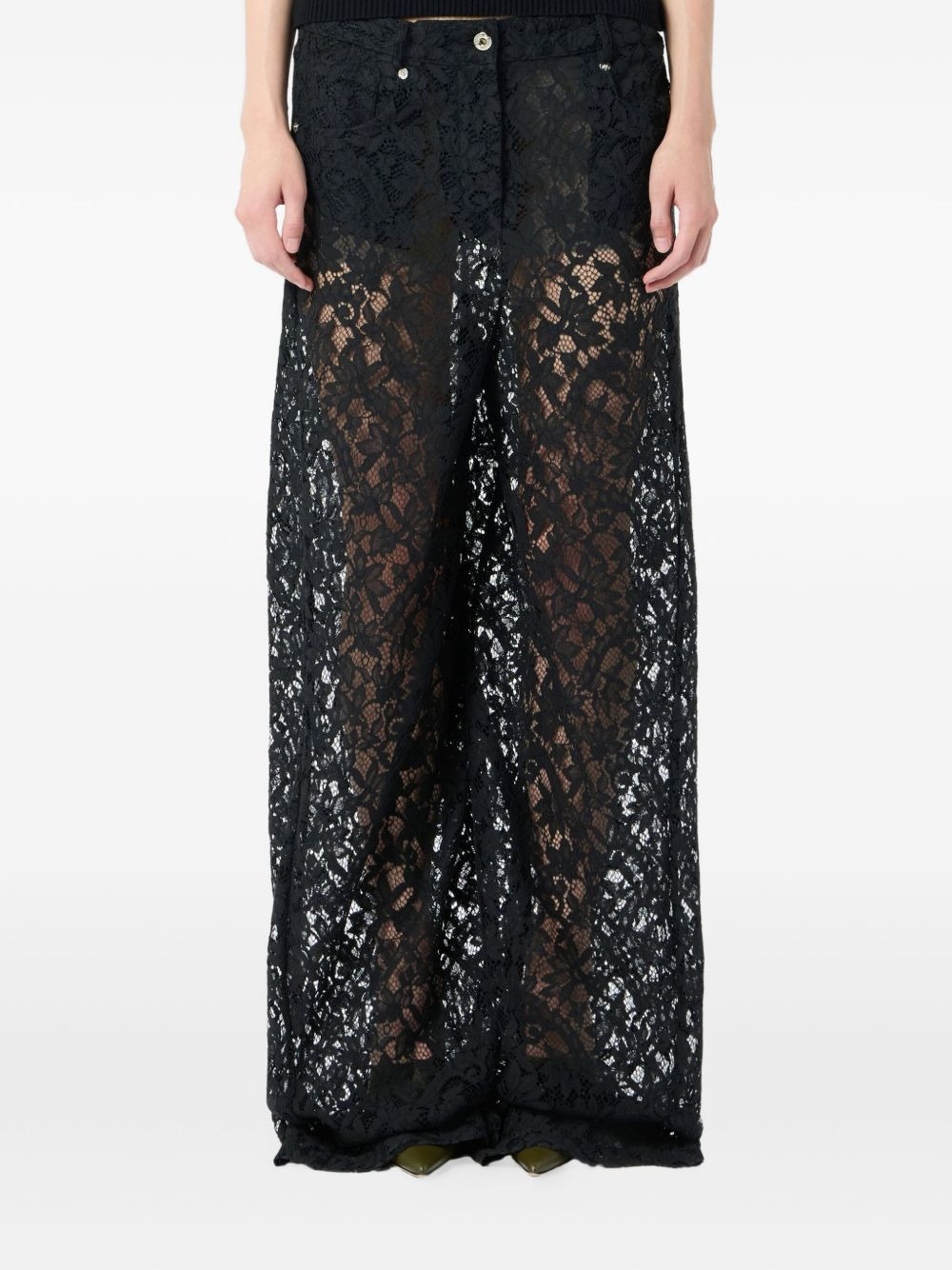 rébrodé-lace trousers - 3