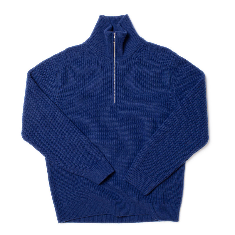 August Zip Sweater Royal Blue - 7