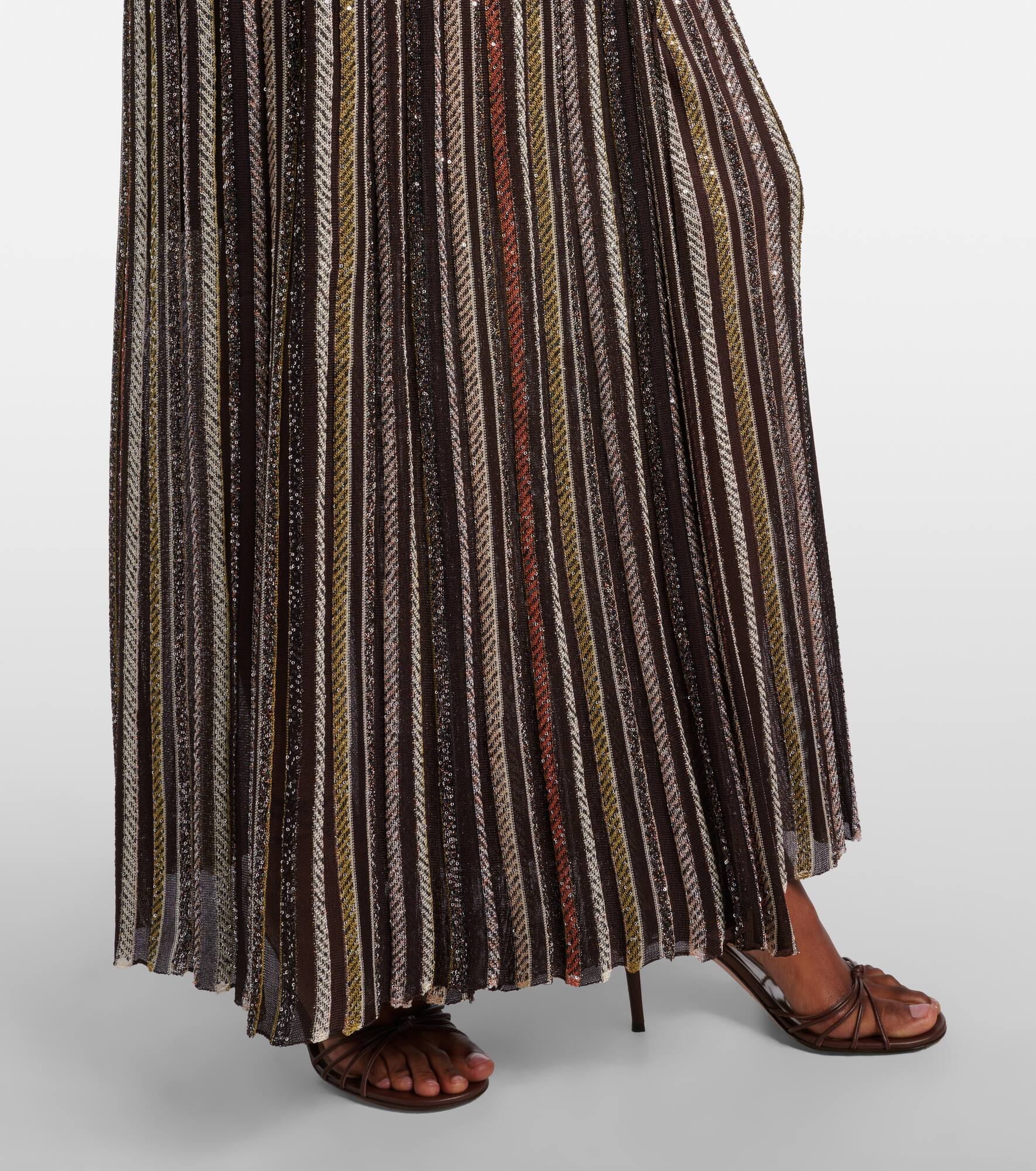 Sequined striped gown - 5