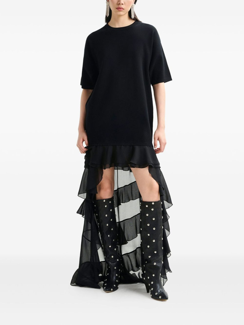 ESSENTIEL ANTWERP Imaille ruffled sheer mini dress outlook