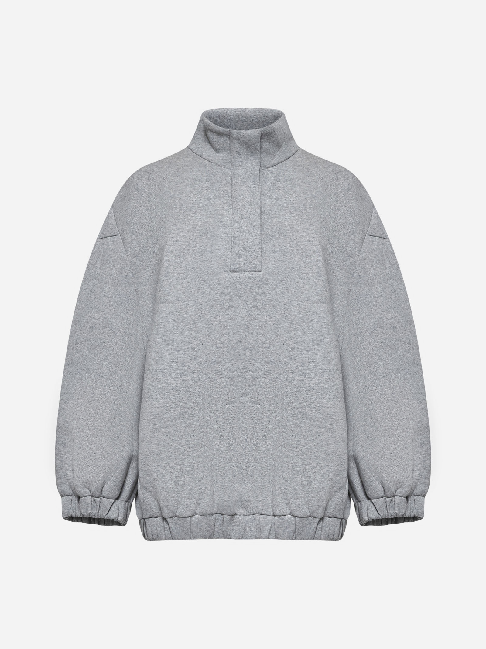 Cotton-blend mock sweatshirt - 1