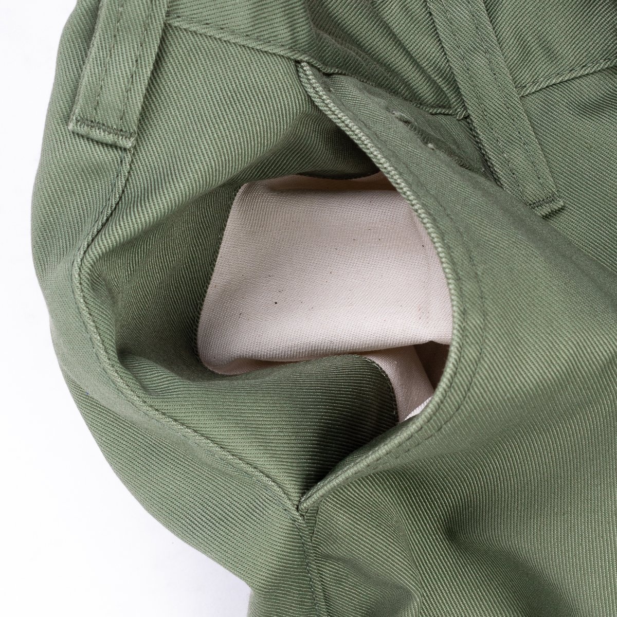 IH-721-OLV 9oz Mercerised Selvedge Cotton Slim Tapered Chinos - Olive