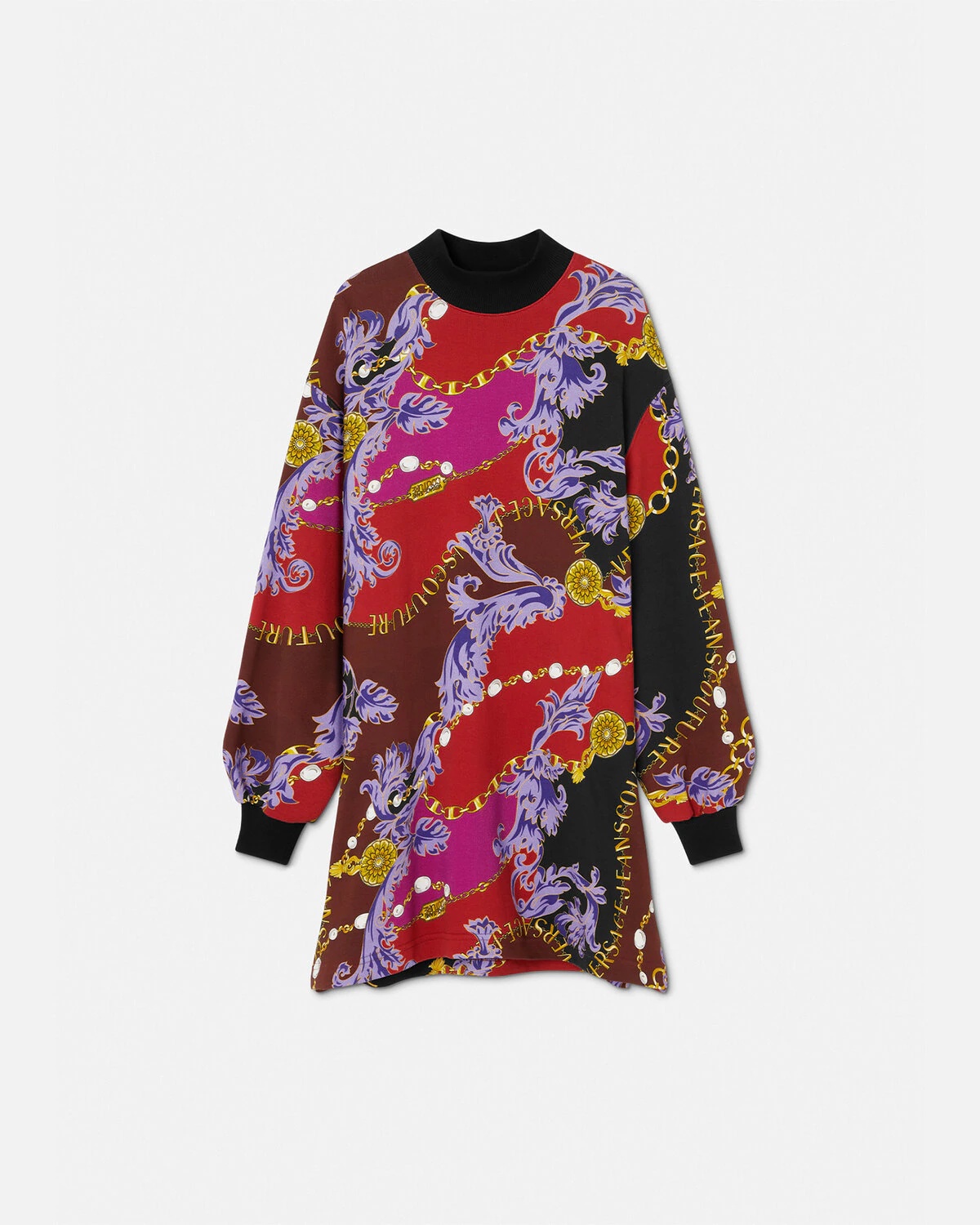 Chain Couture Sweatshirt Dress - 1