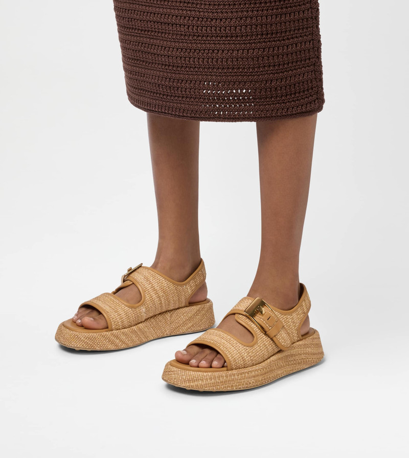 SANDALS IN RAFFIA - BEIGE 7