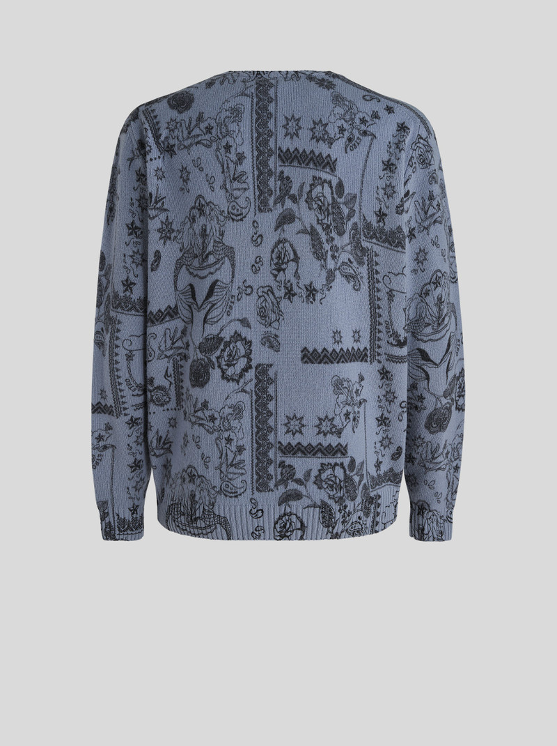 TATTOO PRINT MERINO WOOL JUMPER 5