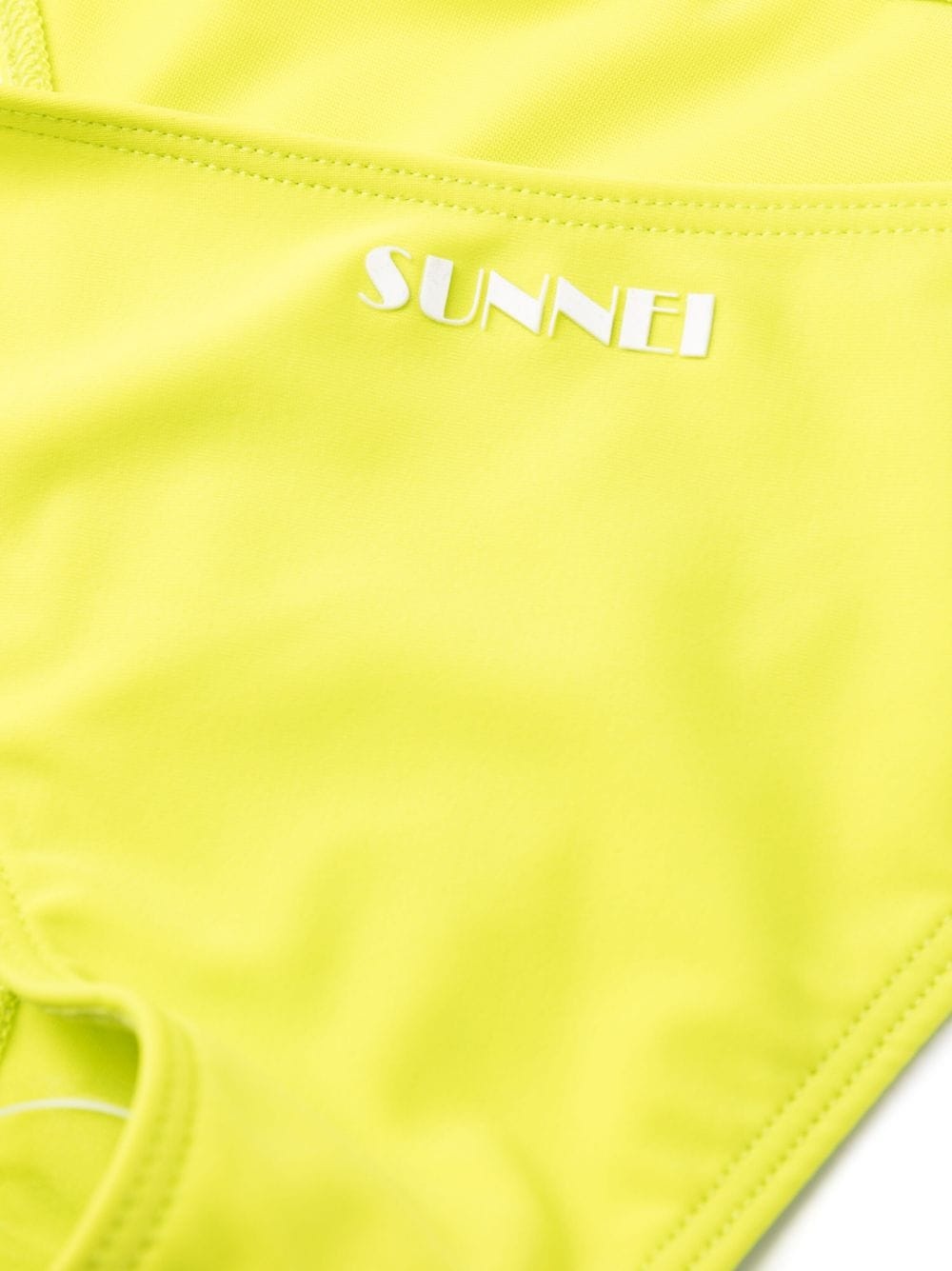 logo-print ruched bikini set - 3