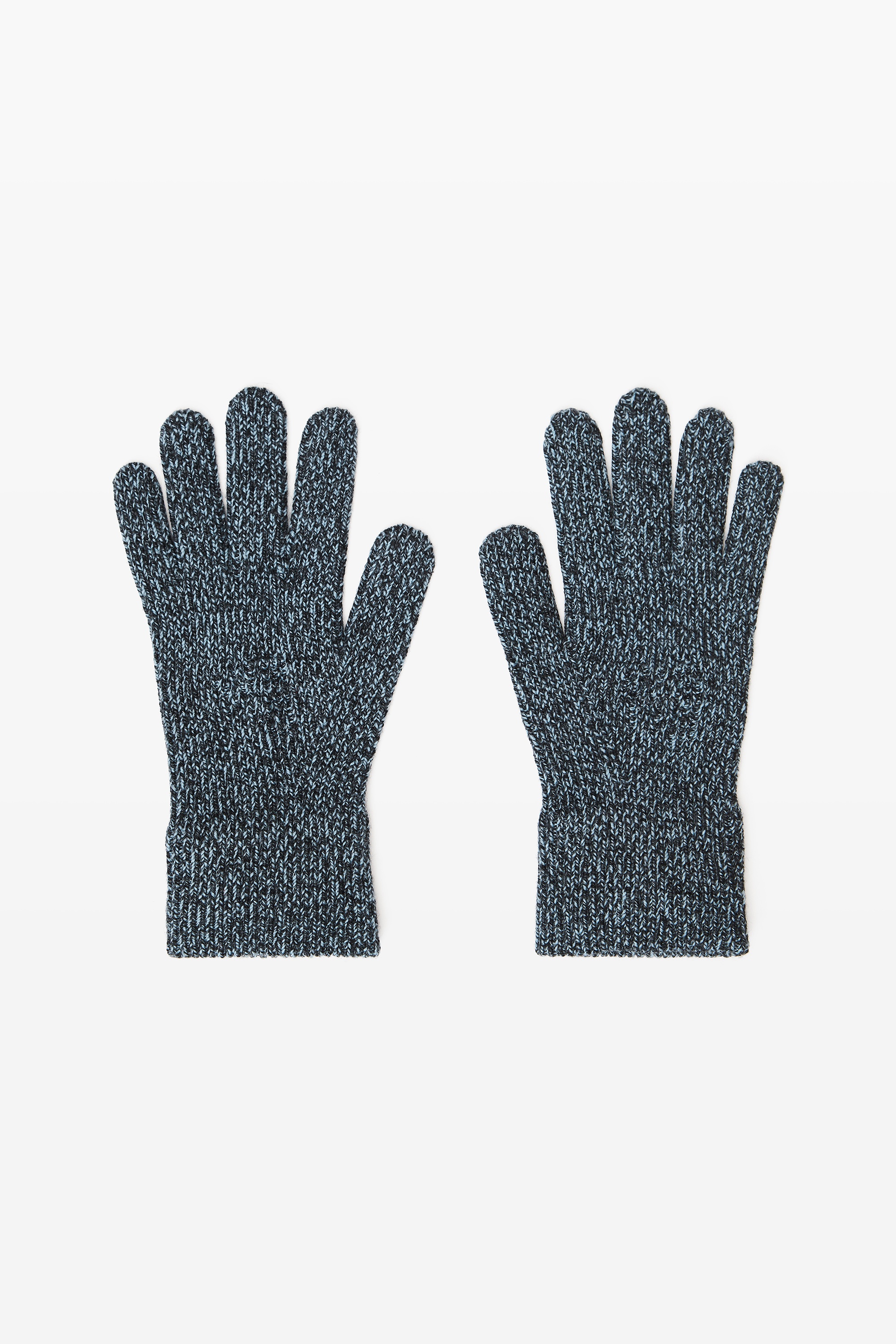 logo dome gloves in ribbed wool stretch - 3