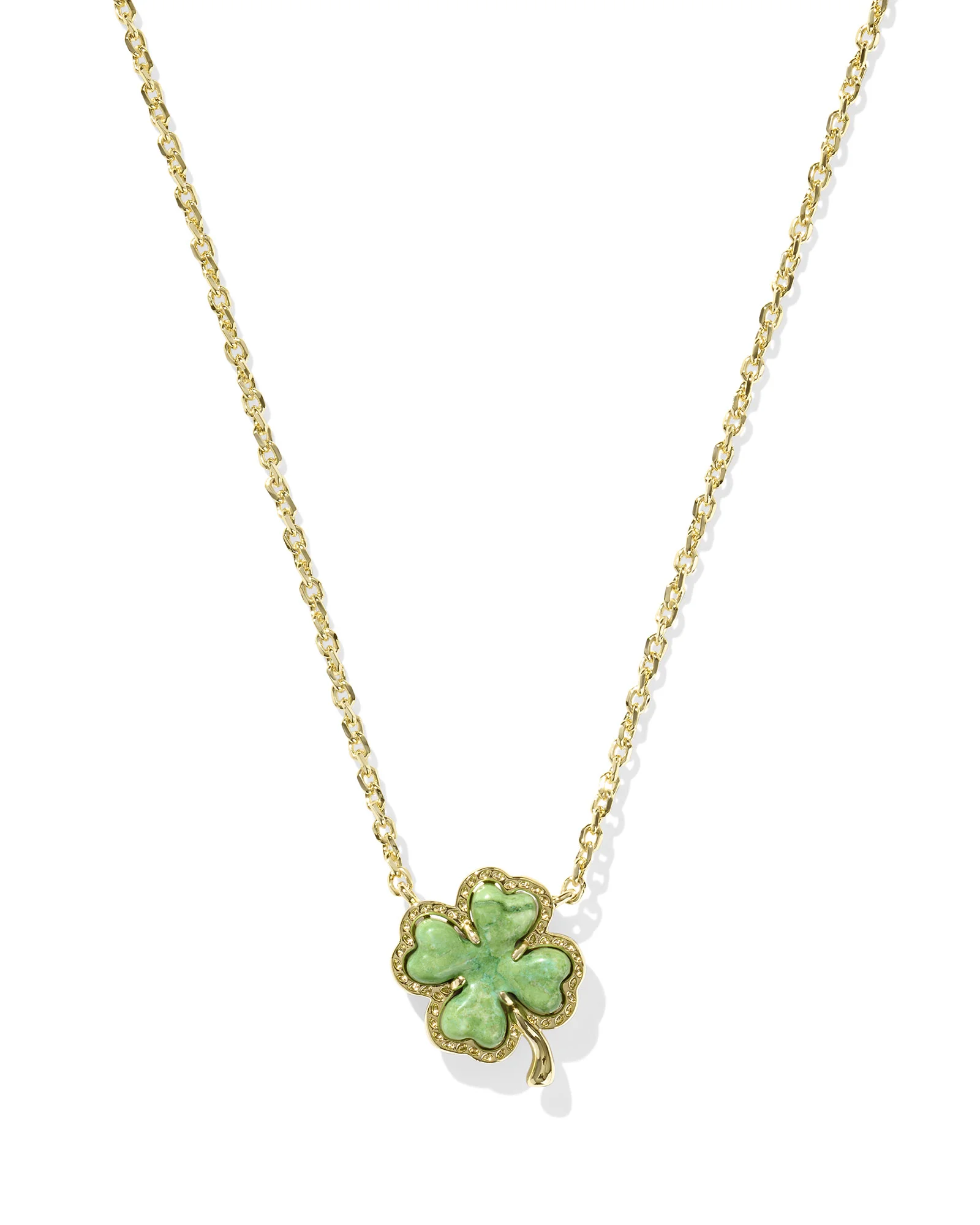 Clover Gold Short Pendant Necklace - 1