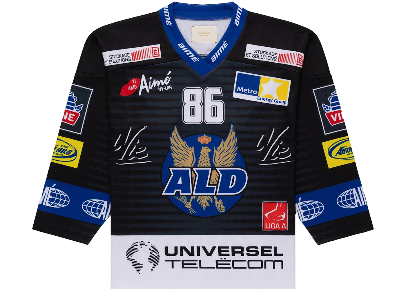 Aime Leon Dore Team Hockey Jersey Black - 1