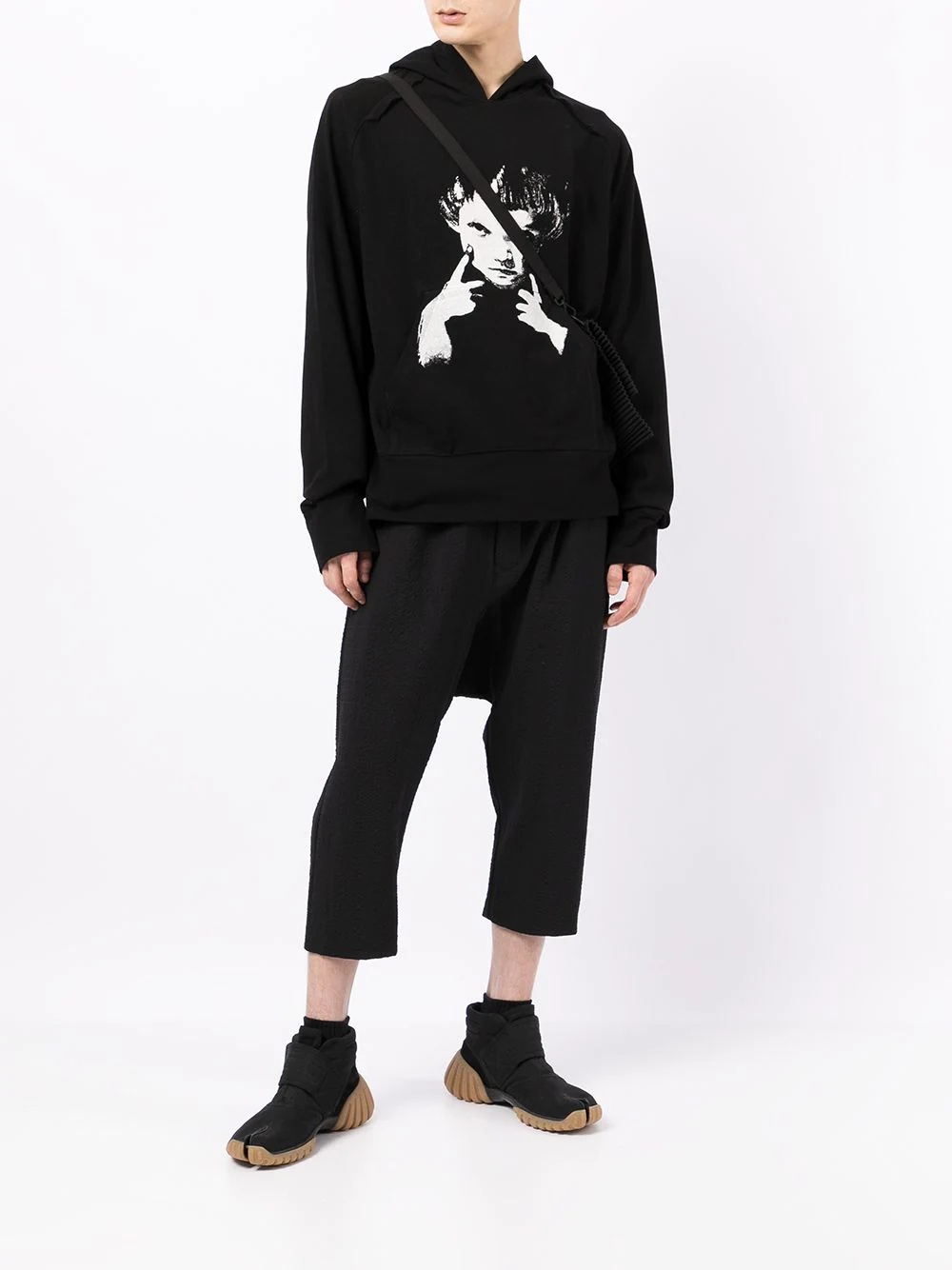 portrait print hoodie - 2