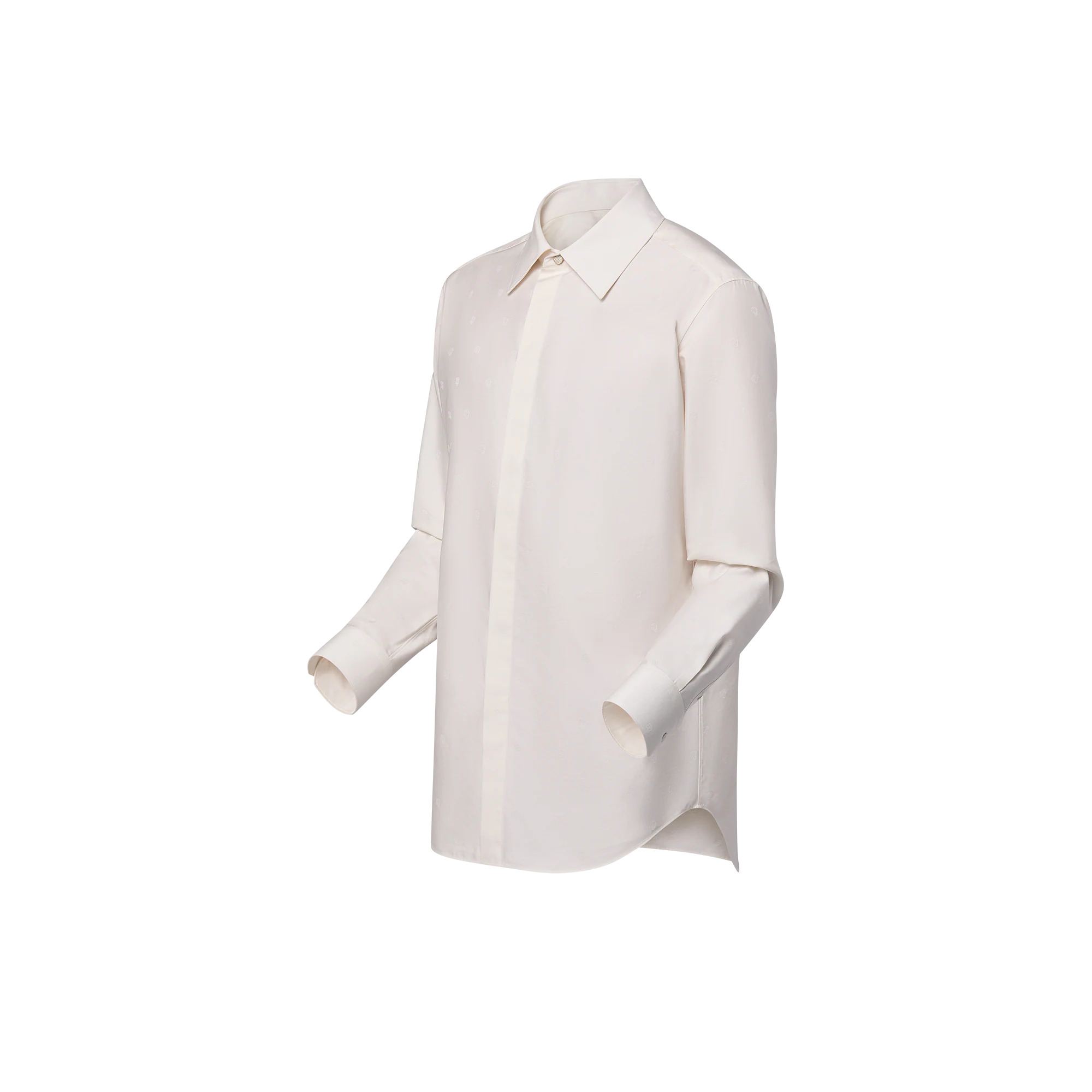 Long-Sleeved Silk And Cotton-Blend Evening Shirt - 2